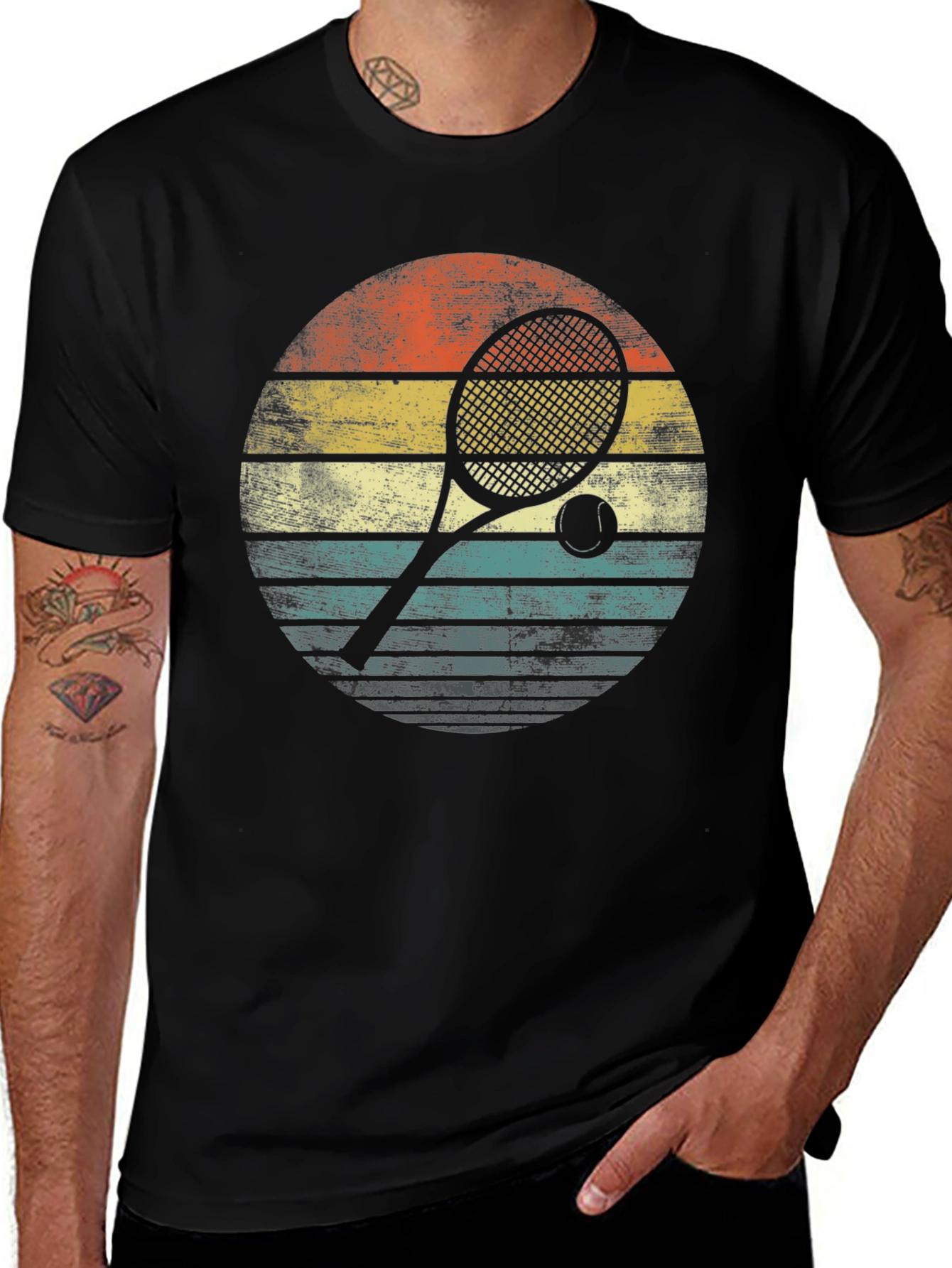 Variant 14 of Vintage Tennis Racket Graphic Tee