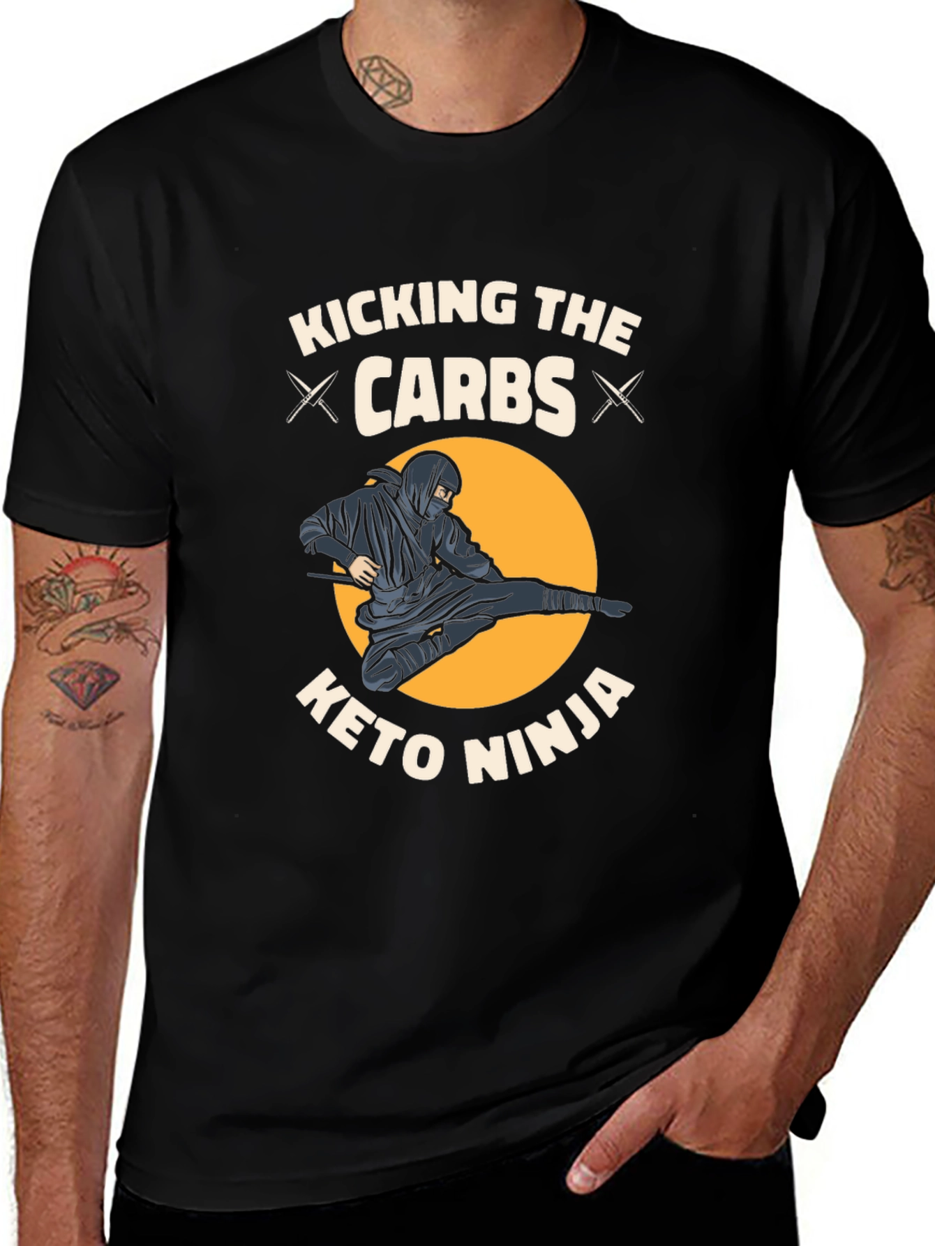 Variant 10 of Keto Ninja T-Shirt - Kicking The Carbs