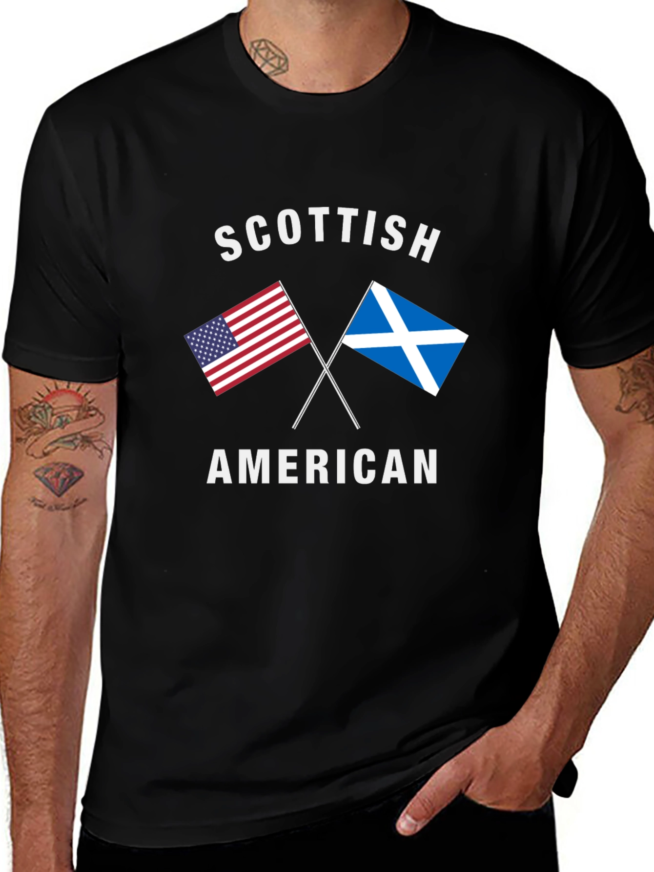 Variant 6 of Scottish American Flag T-Shirt