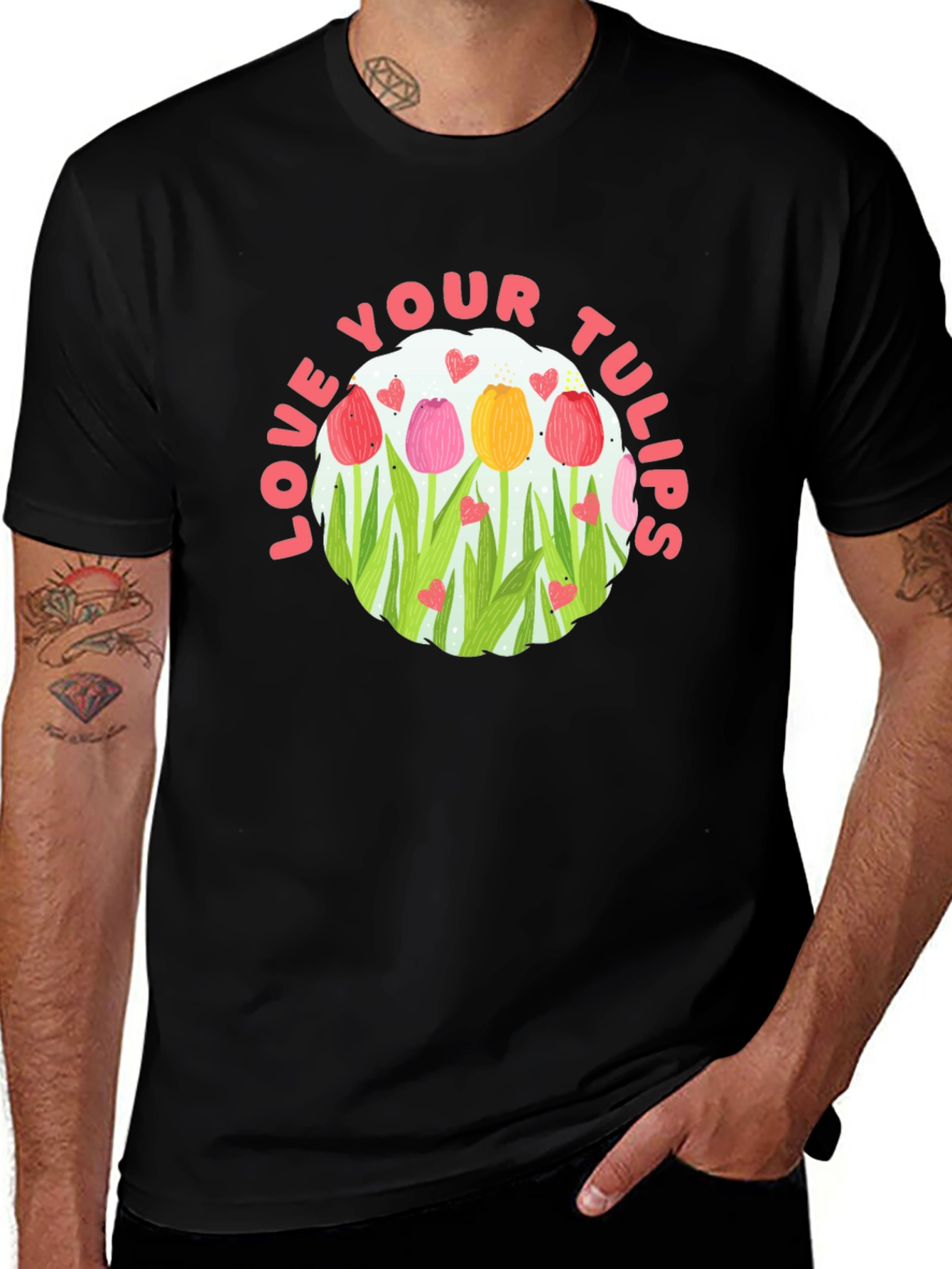 Variant 15 of Love Your Tulips Graphic Tee