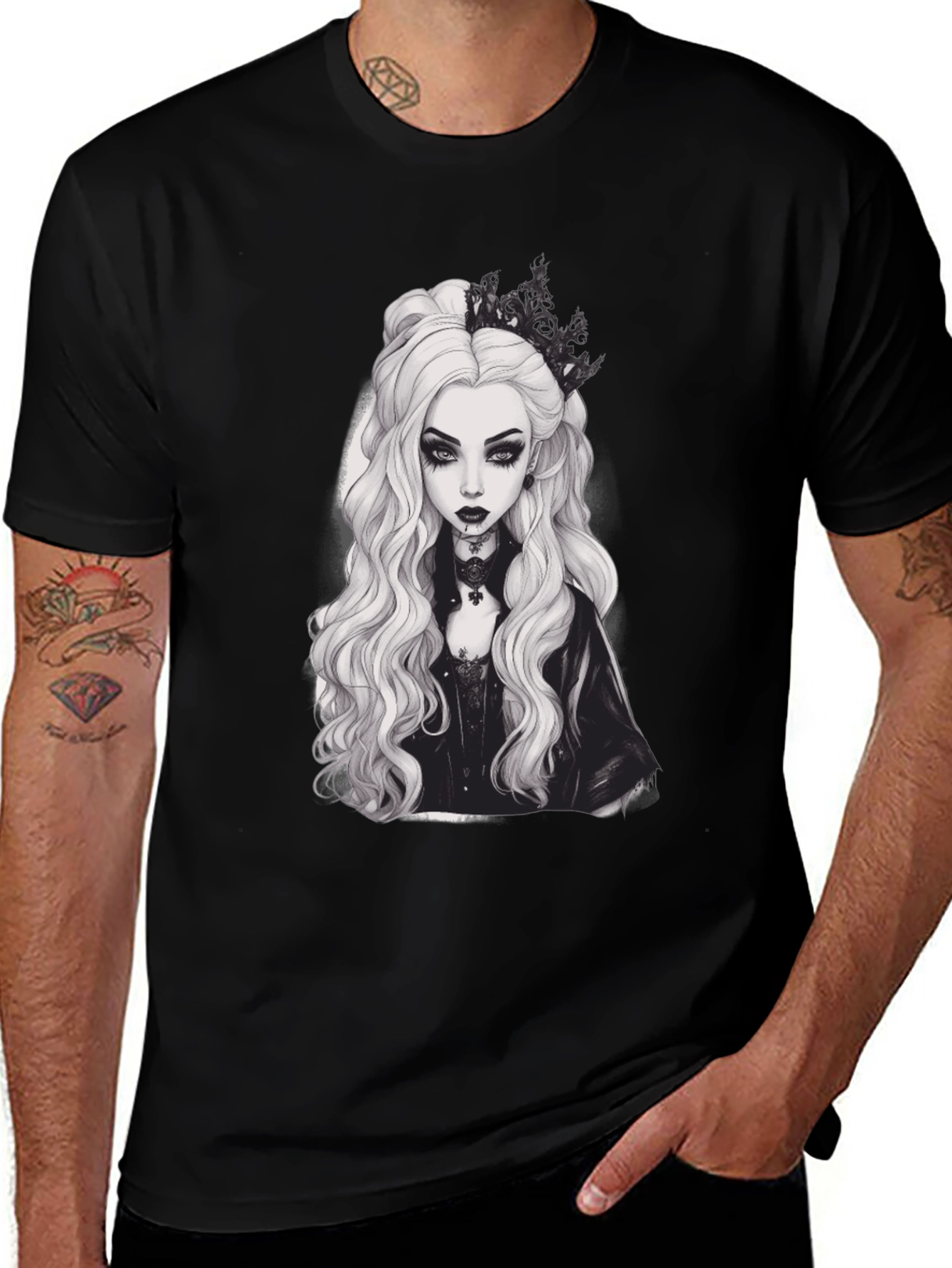 Variant 9 of Gothic Queen T-Shirt - Dark Fantasy Graphic Tee