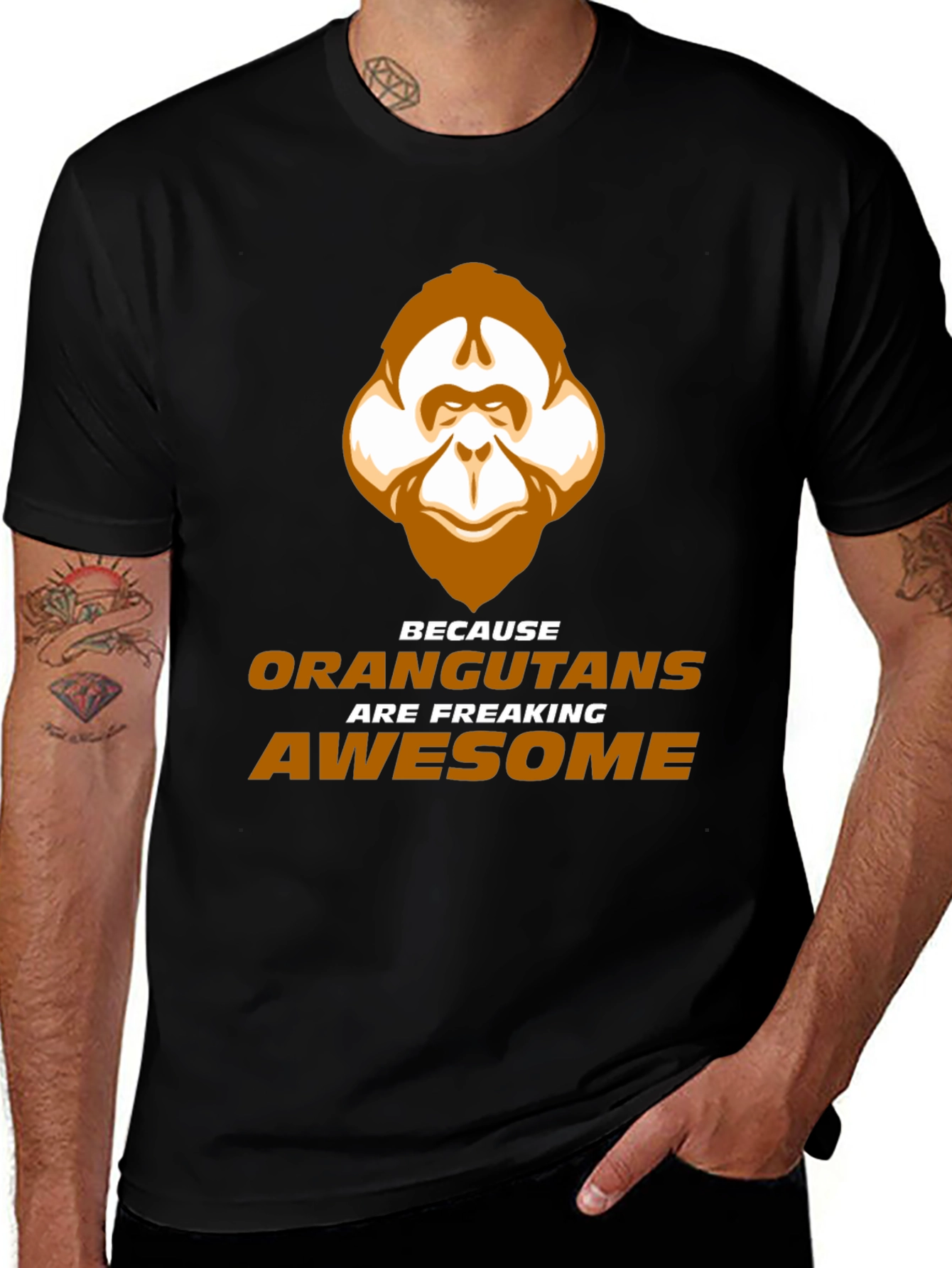 Variant 4 of Orangutan Awesome T-Shirt - Fun Animal Graphic Tee