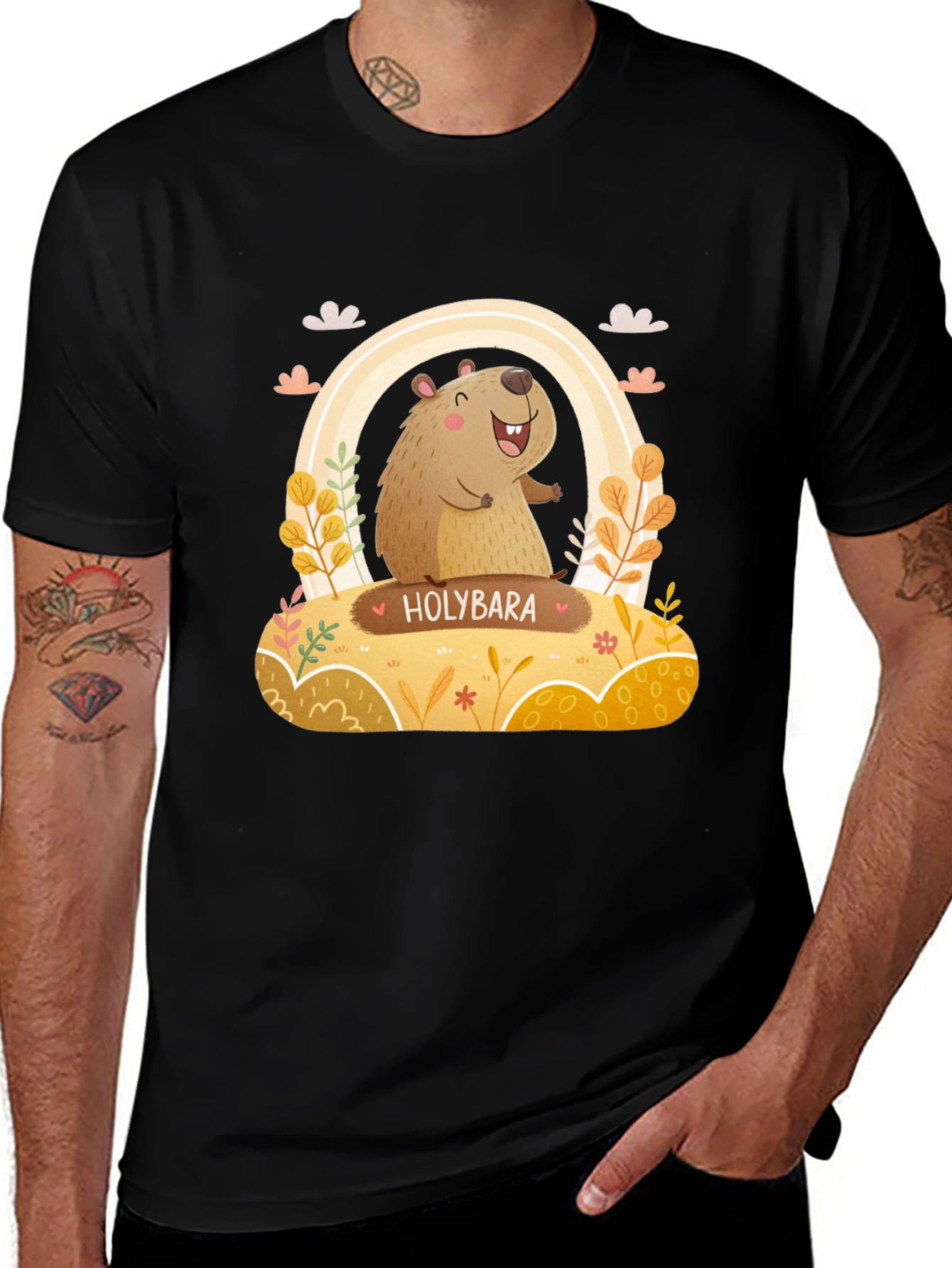 Variant 26 of Holybara Graphic Tee - Cute Cartoon Design