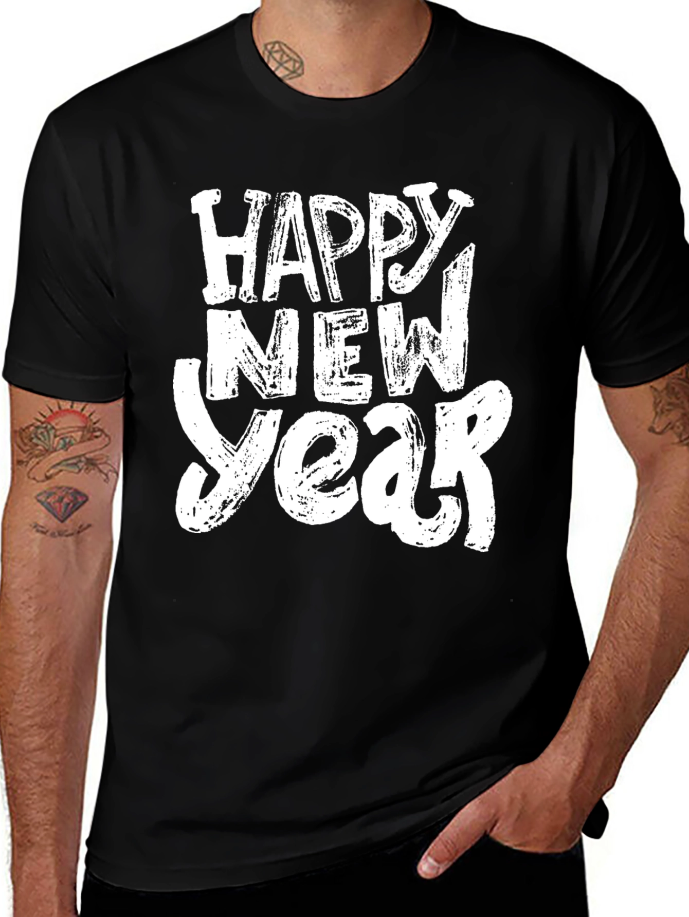 Happy New Year Graphic Tee - Festive Celebration Shirt