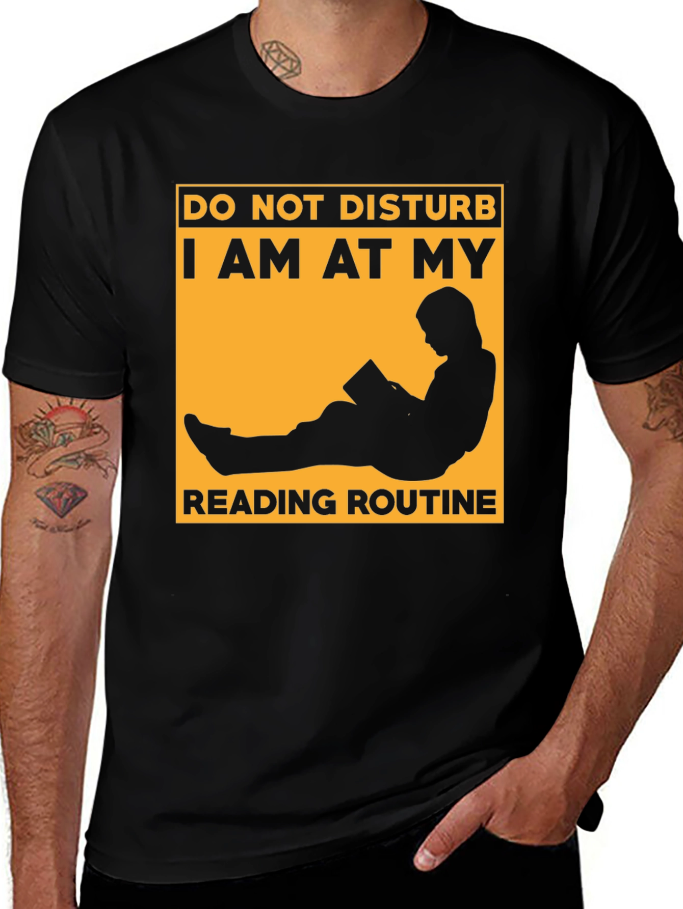 Variant 18 of Reading Routine Graphic Tee - Do Not Disturb