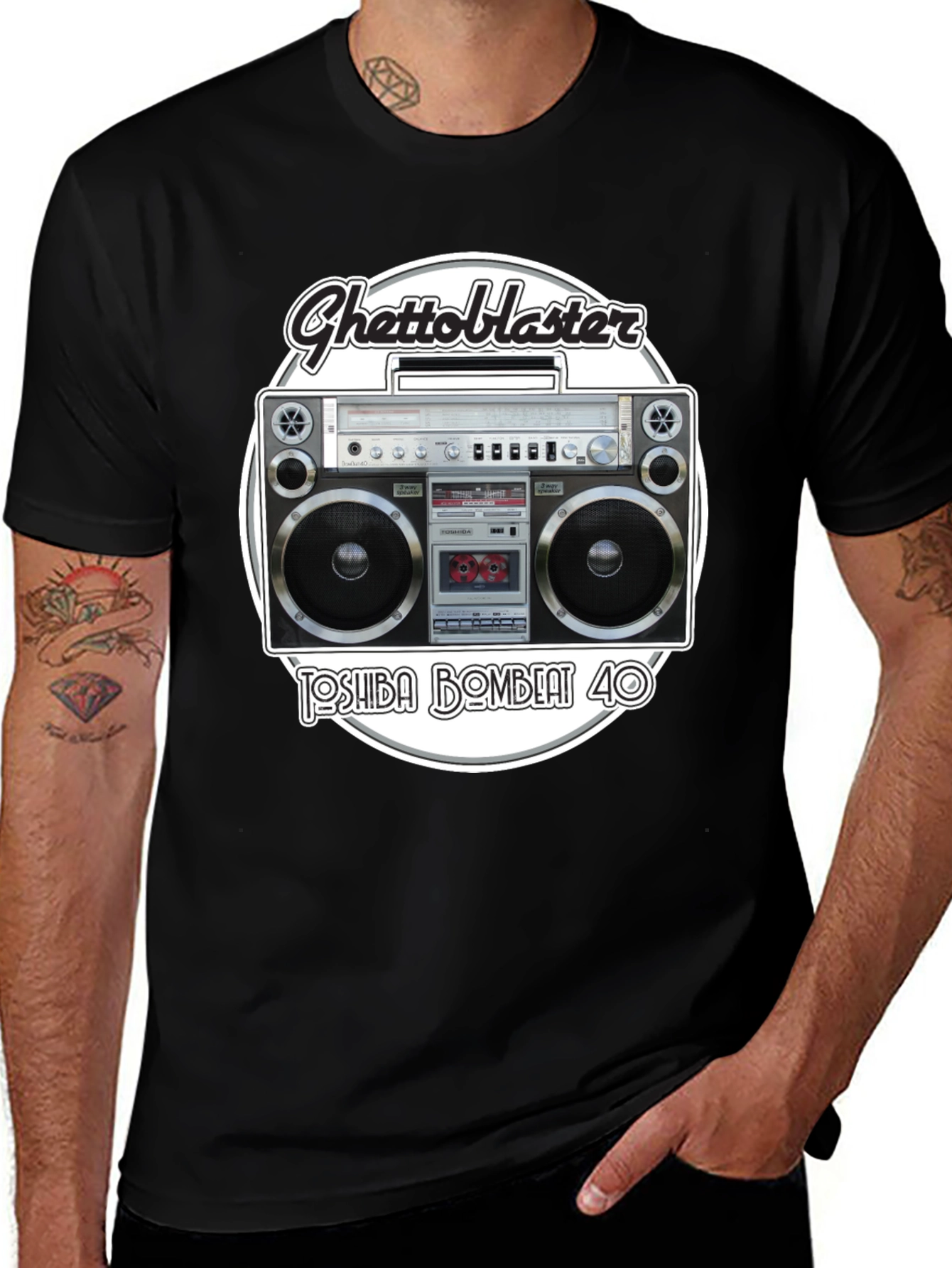 Variant 11 of Retro Ghetto Blaster Graphic T-Shirt