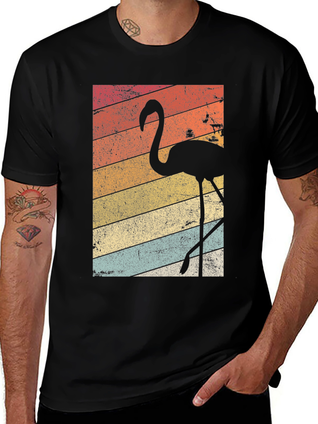 Variant 27 of Retro Flamingo Graphic Tee