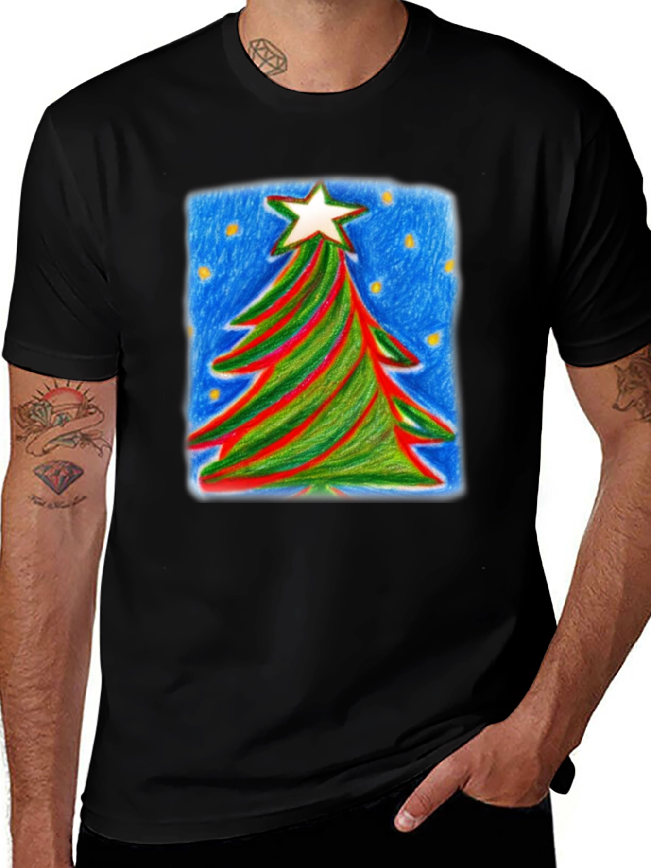 Christmas Tree Graphic Tee - Holiday Cheer