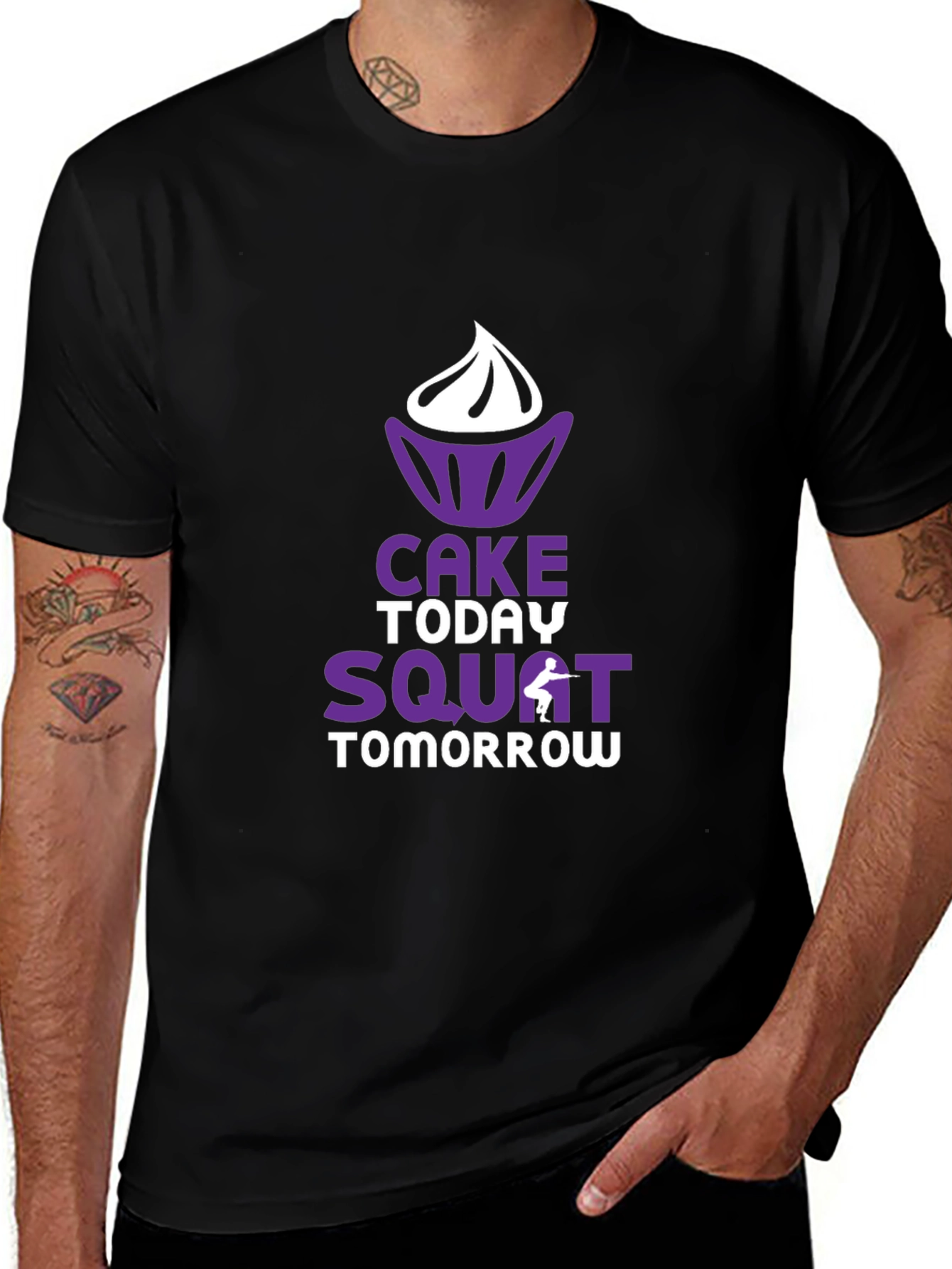 Variant 19 of Cake Today Squat Tomorrow Graphic T-Shirt