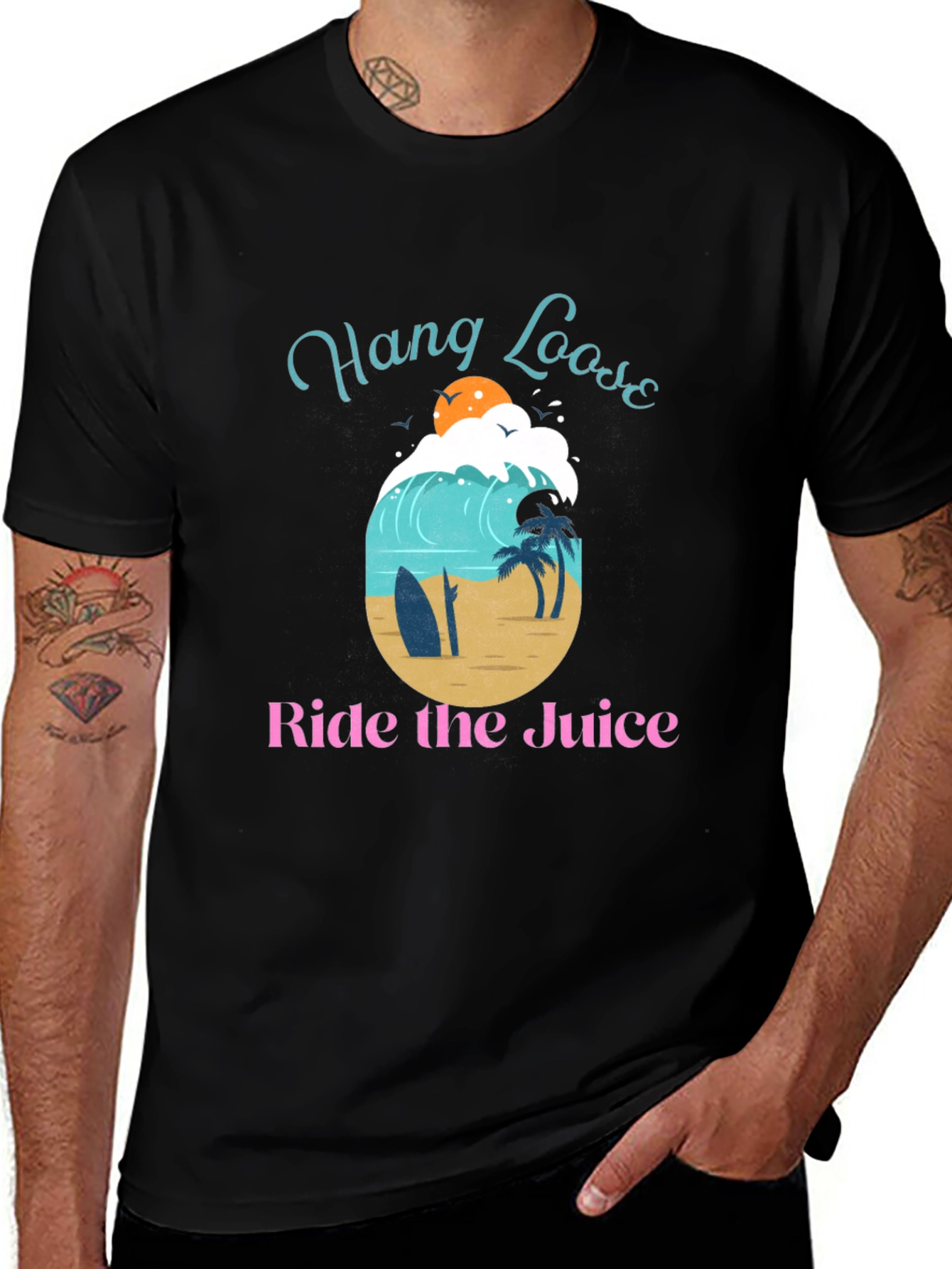 Variant 23 of Hang Loose Ride the Juice Black T-Shirt