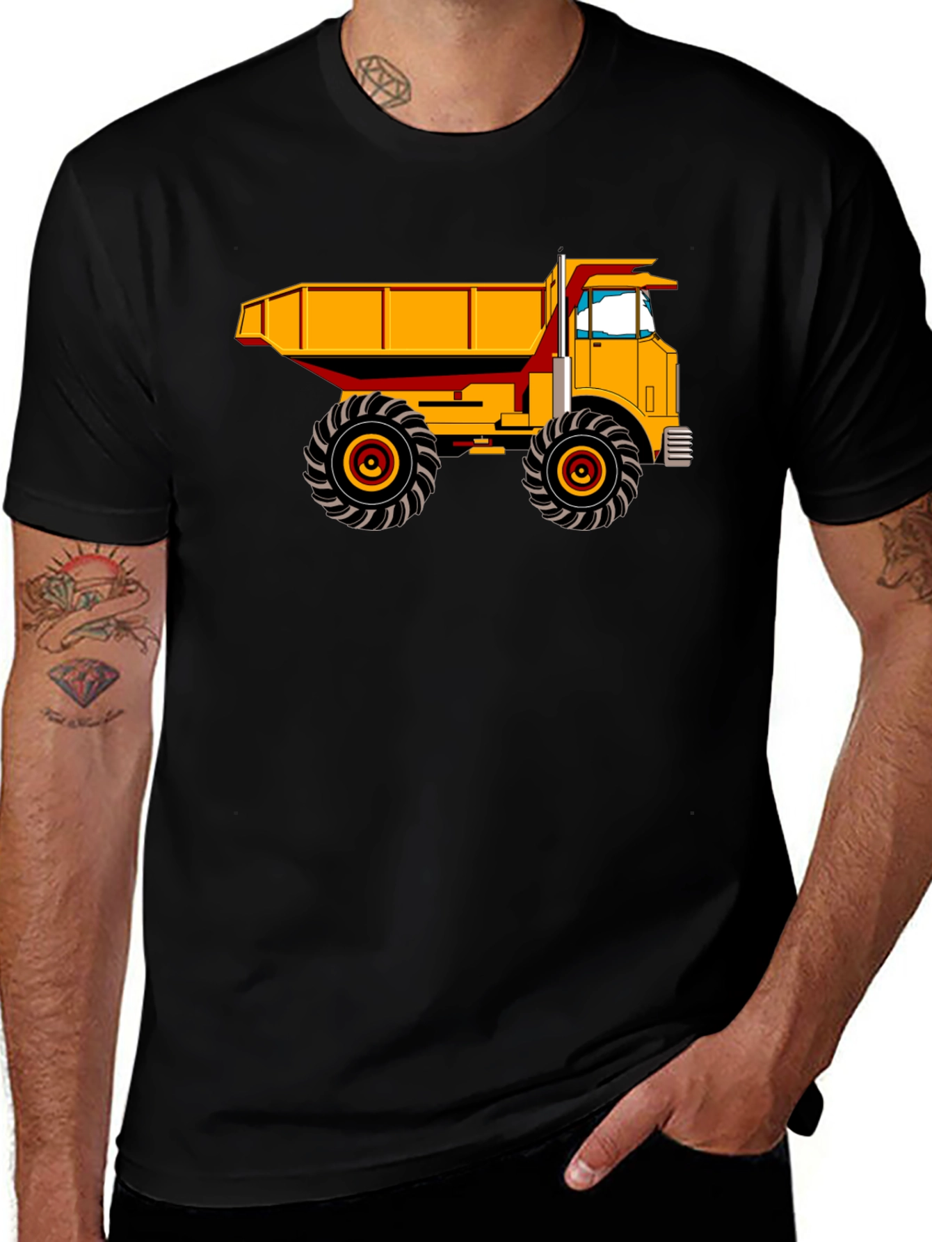 Variant 5 of Dump Truck Graphic Tee - Heavy Duty Construction Shirt
