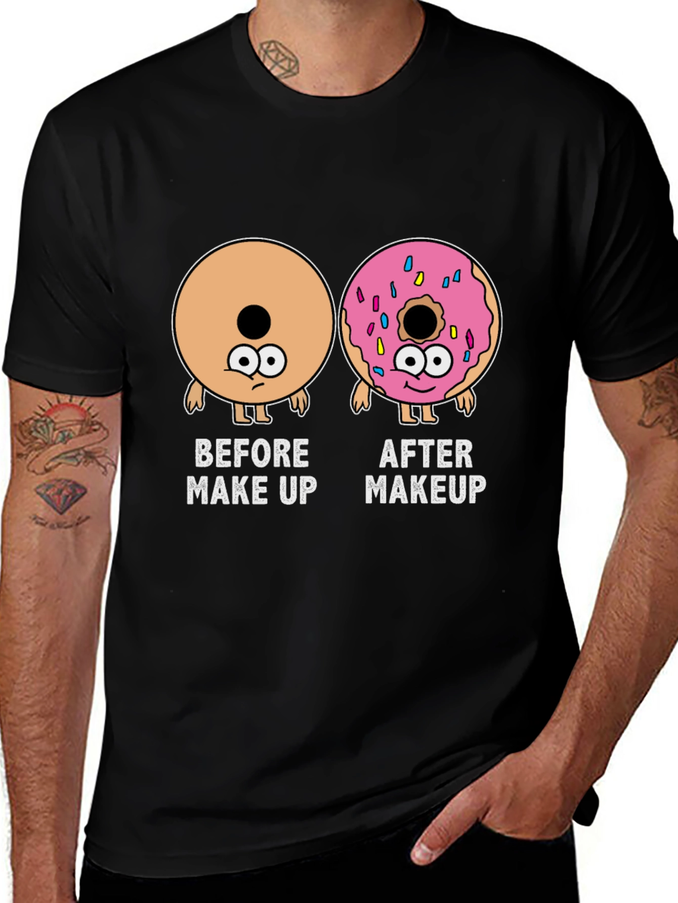 Variant 4 of Makeup Donut Funny Graphic Tee