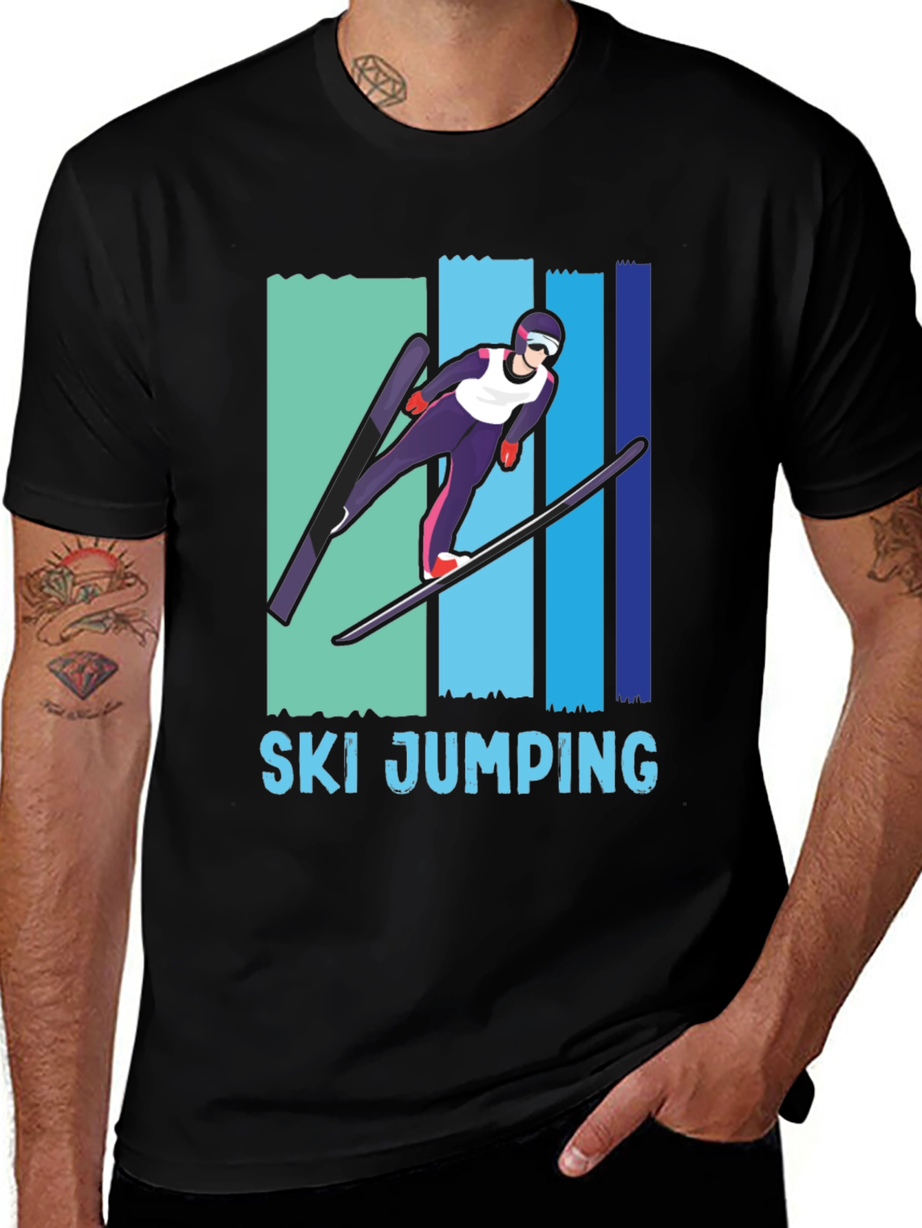 Ski Jumping T-Shirt - Unique Sport Graphic Tee