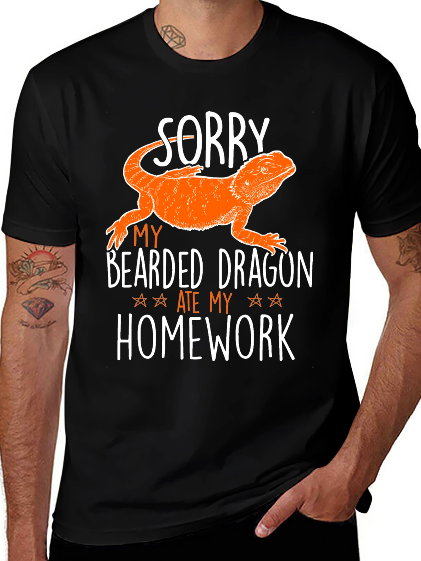 Variant 24 of Bearded Dragon Homework Funny T-Shirt