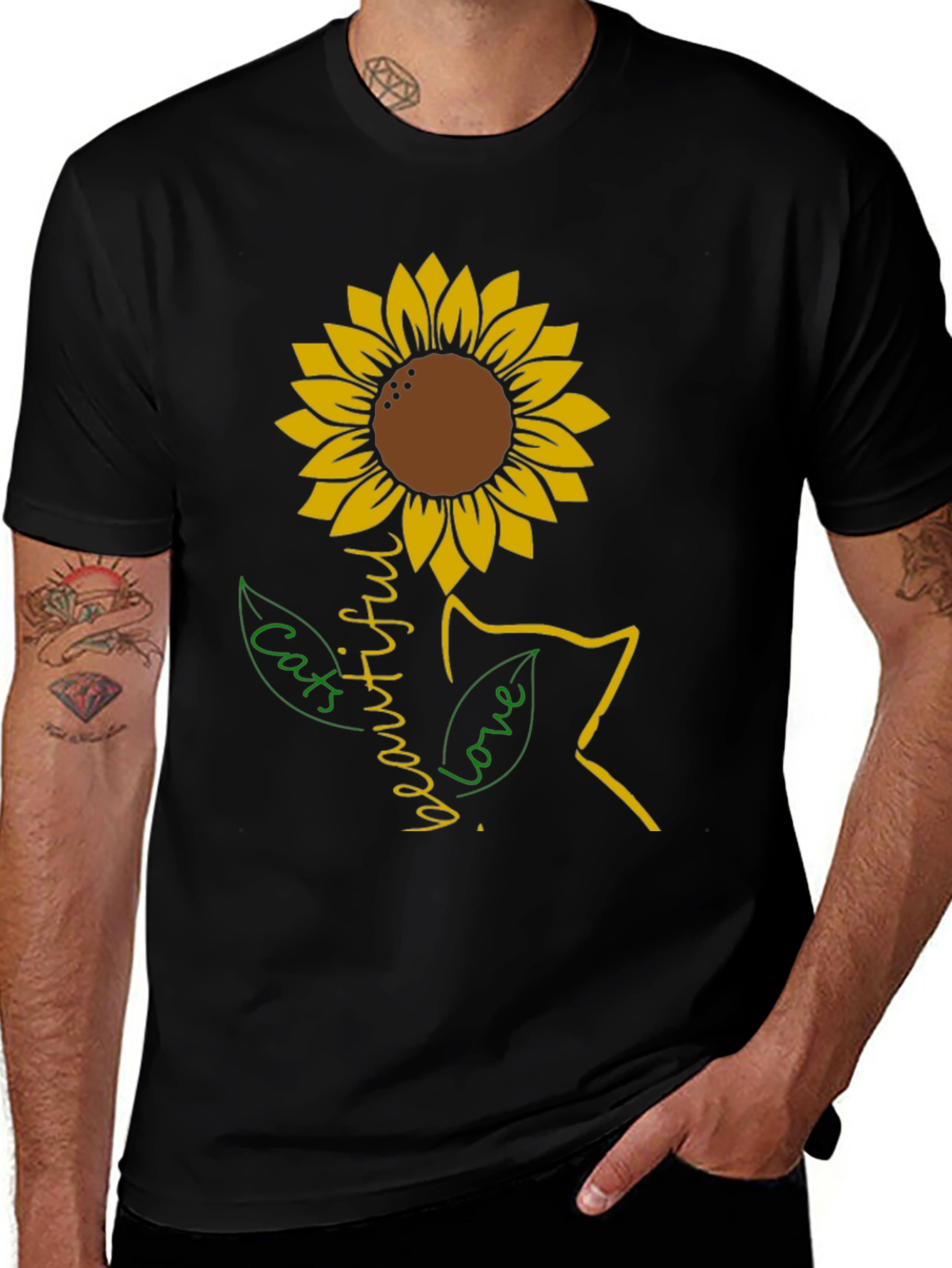 Variant 5 of Sunflower Cat Lover T-Shirt