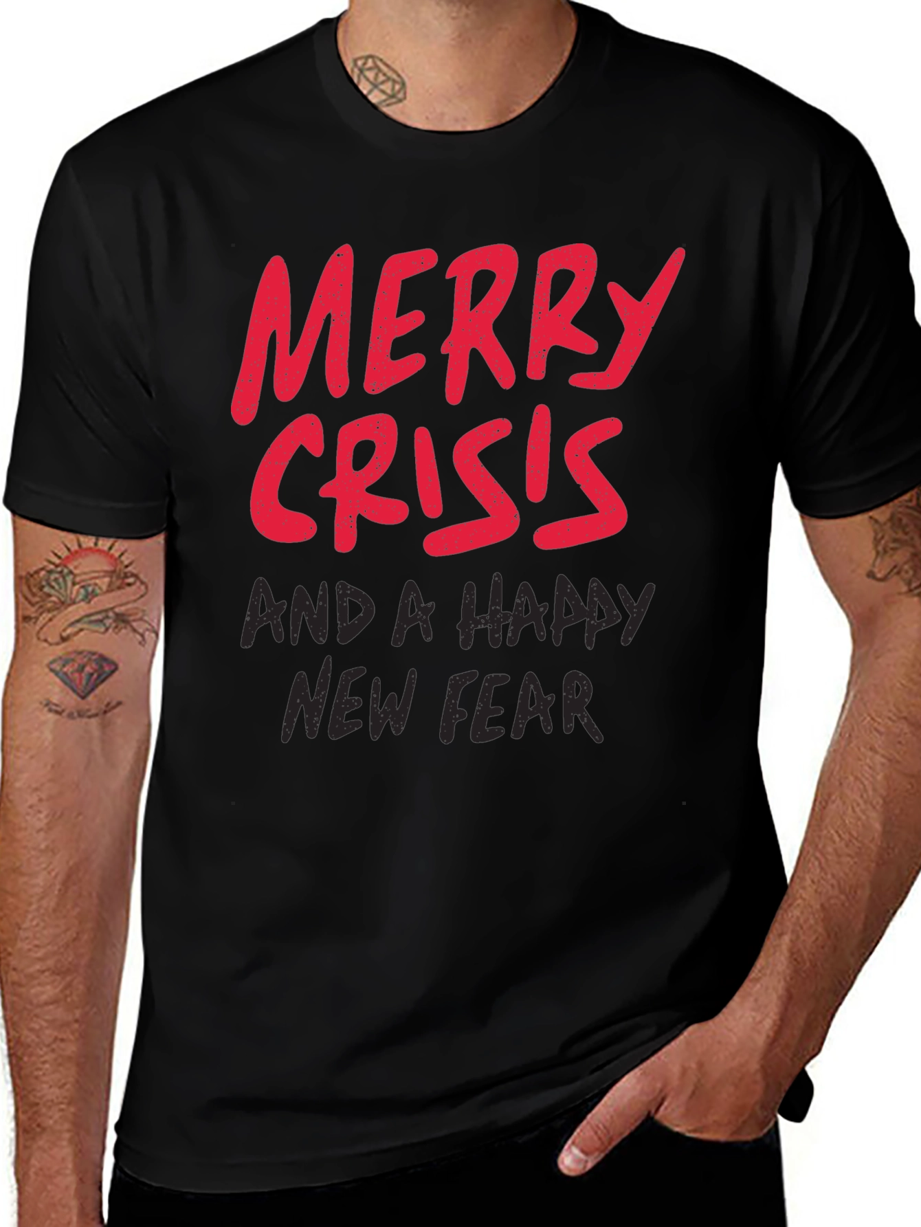 Variant 5 of Merry Crisis & A Happy New Fear Graphic Tee