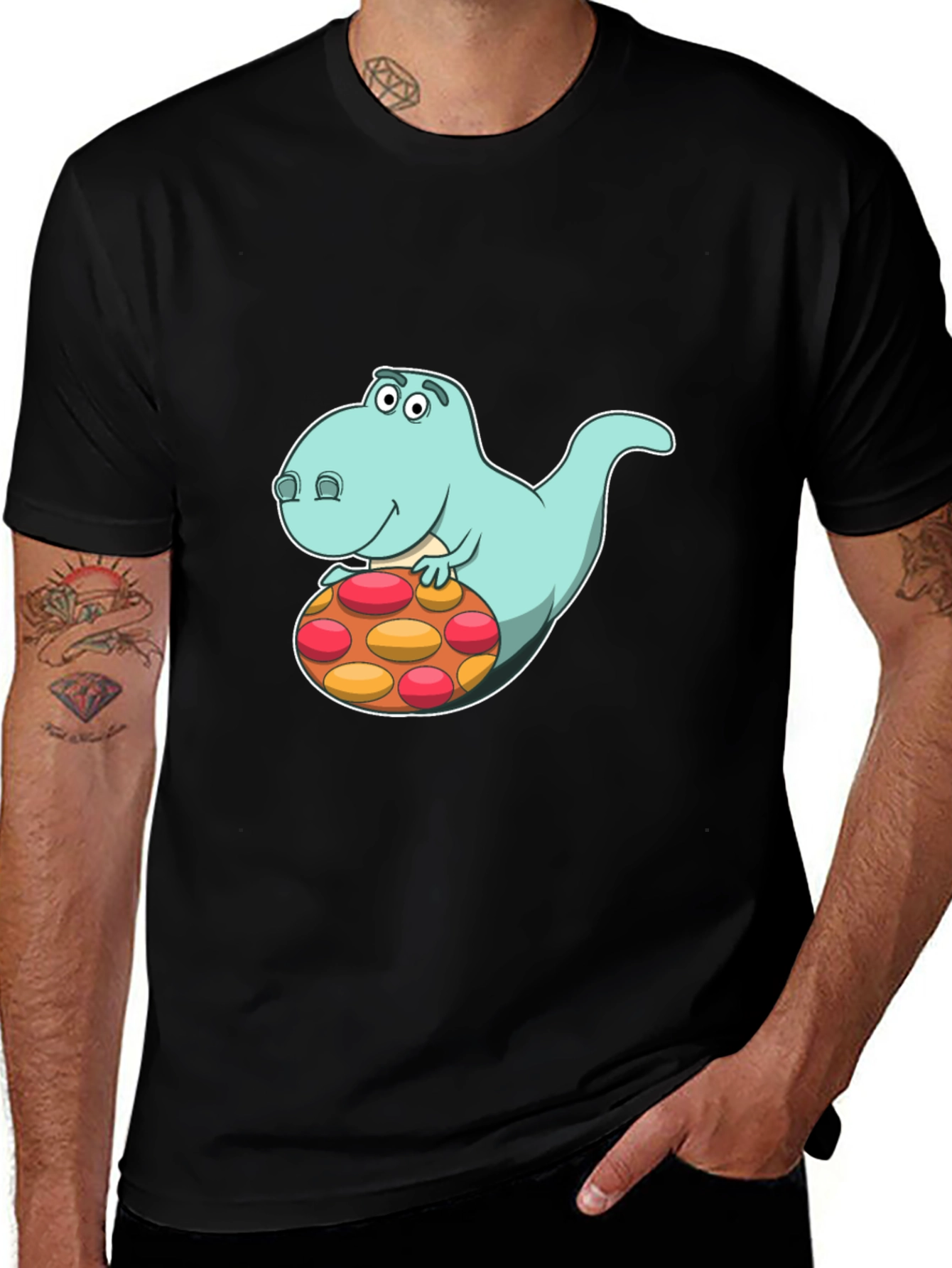 Variant 28 of Dinosaur Pizza T-Shirt - Novelty Cartoon Graphic Tee