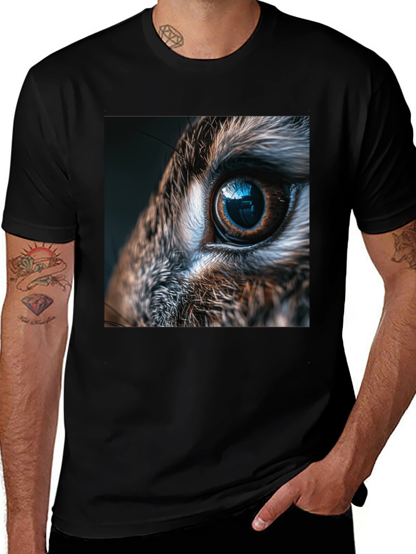 Variant 6 of Eye See You Graphic Tee - Black