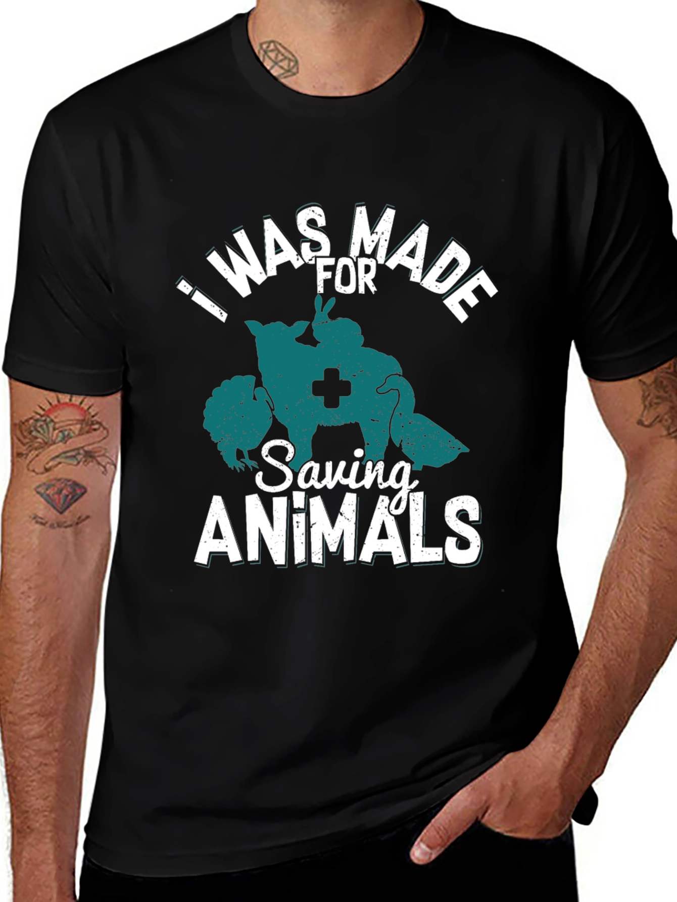 Variant 5 of Animal Rescue T-Shirt - I Was Made For Saving Animals