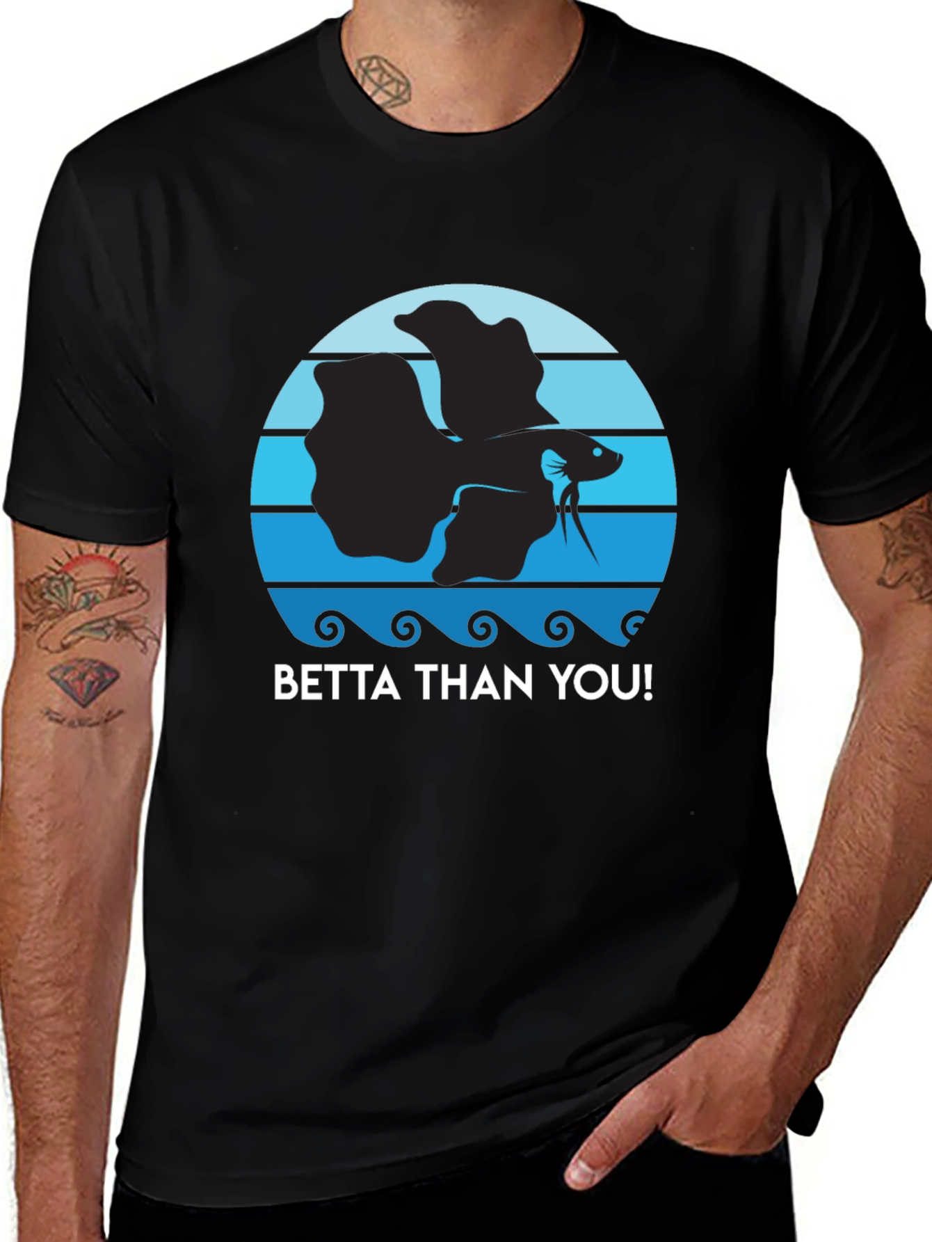 Variant 12 of Betta Than You T-Shirt - Tropical Fish Graphic Tee