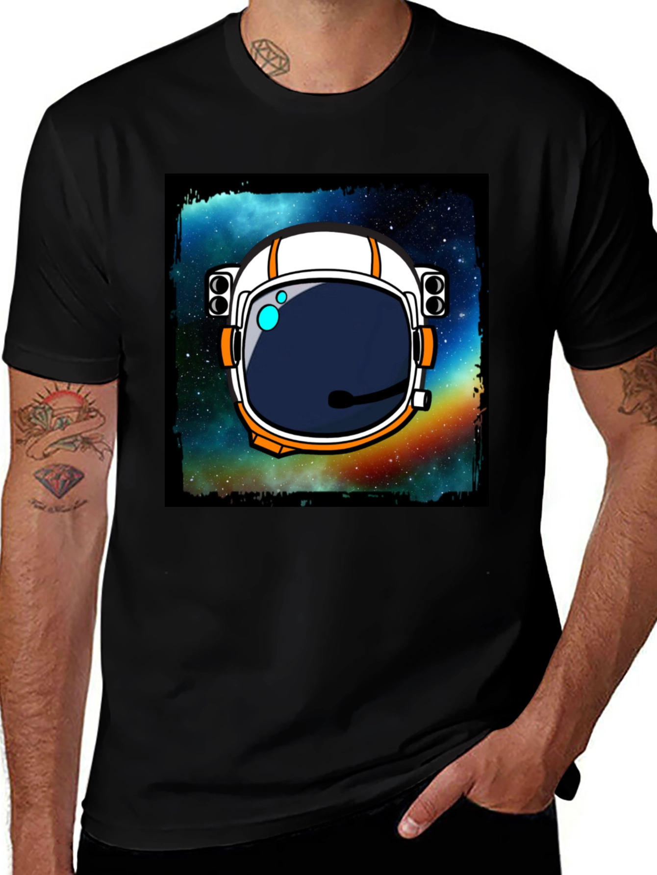 Variant 21 of Astronaut Helmet Graphic Tee - Space Exploration T-Shirt