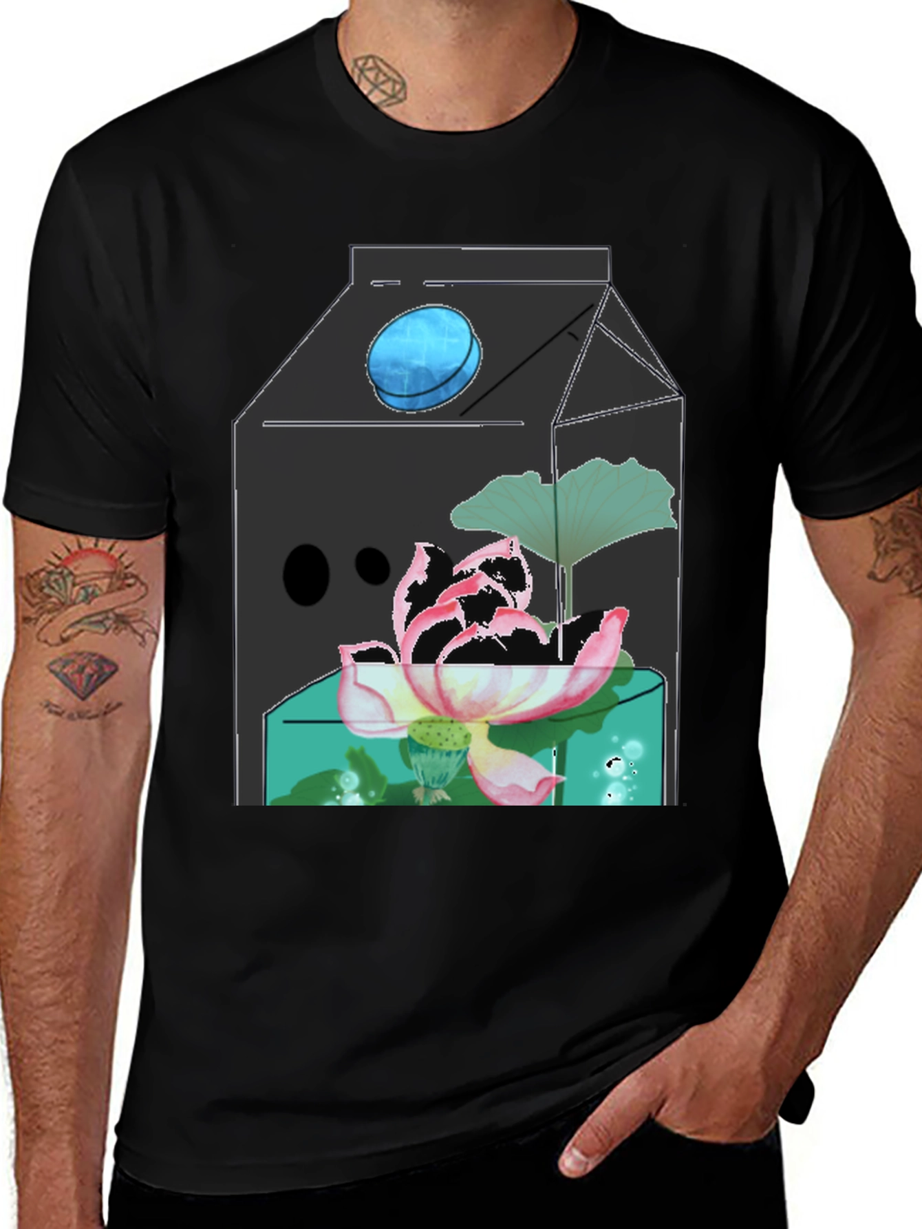 Variant 19 of Lotus Milk Carton Graphic T-Shirt