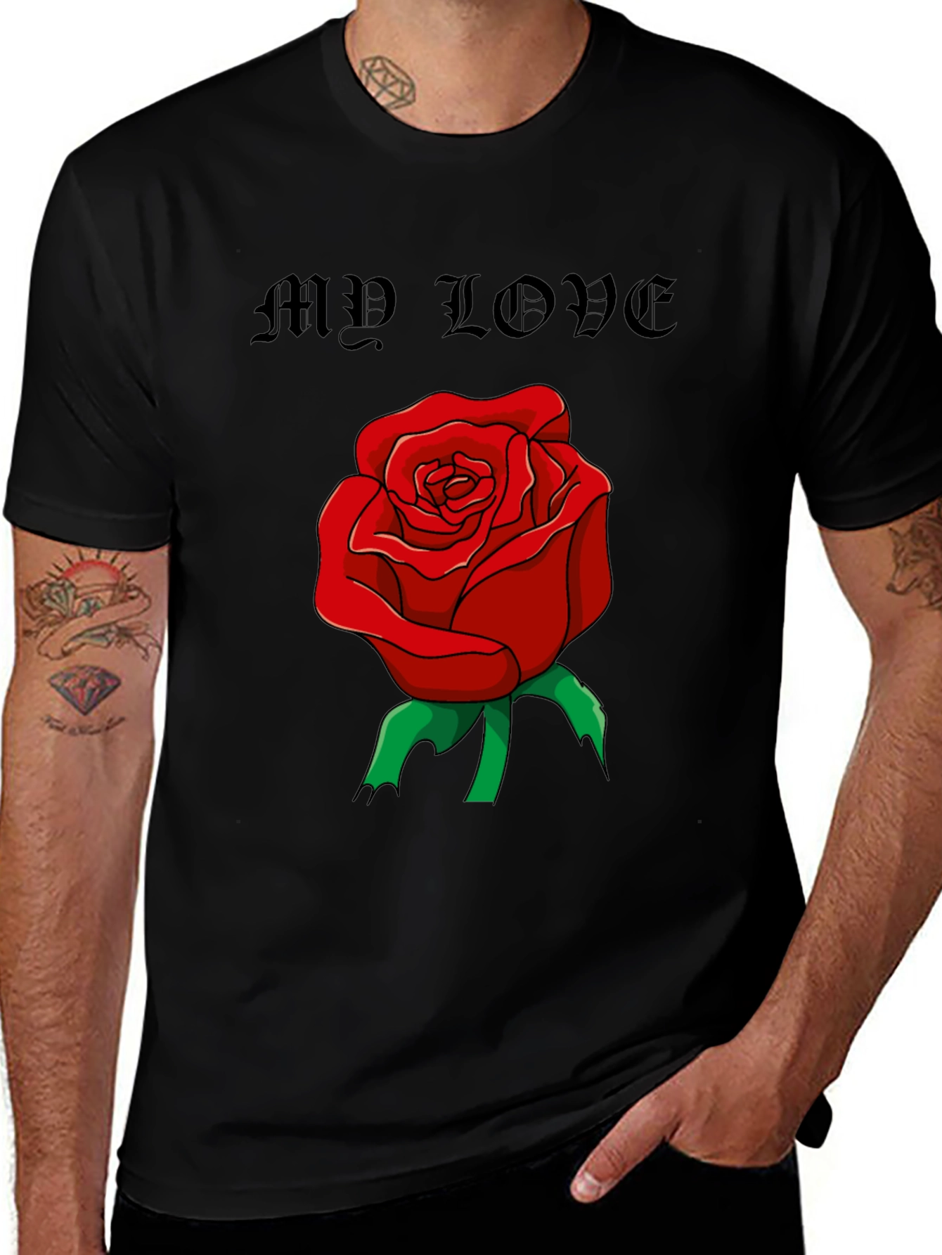 Variant 7 of My Love Rose Graphic T-Shirt
