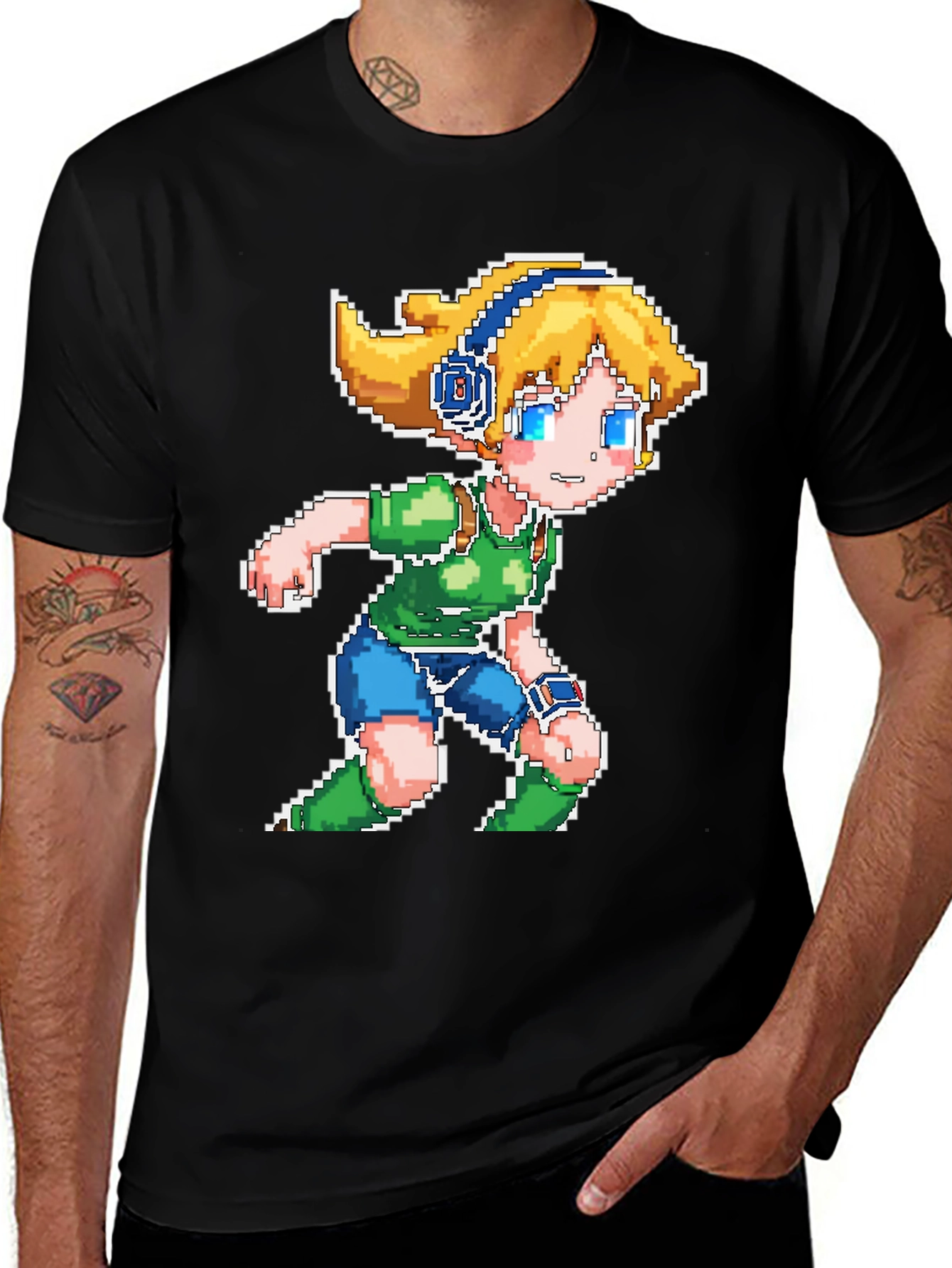 Variant 28 of Pixel Art Character Tee - Retro Gamer Style