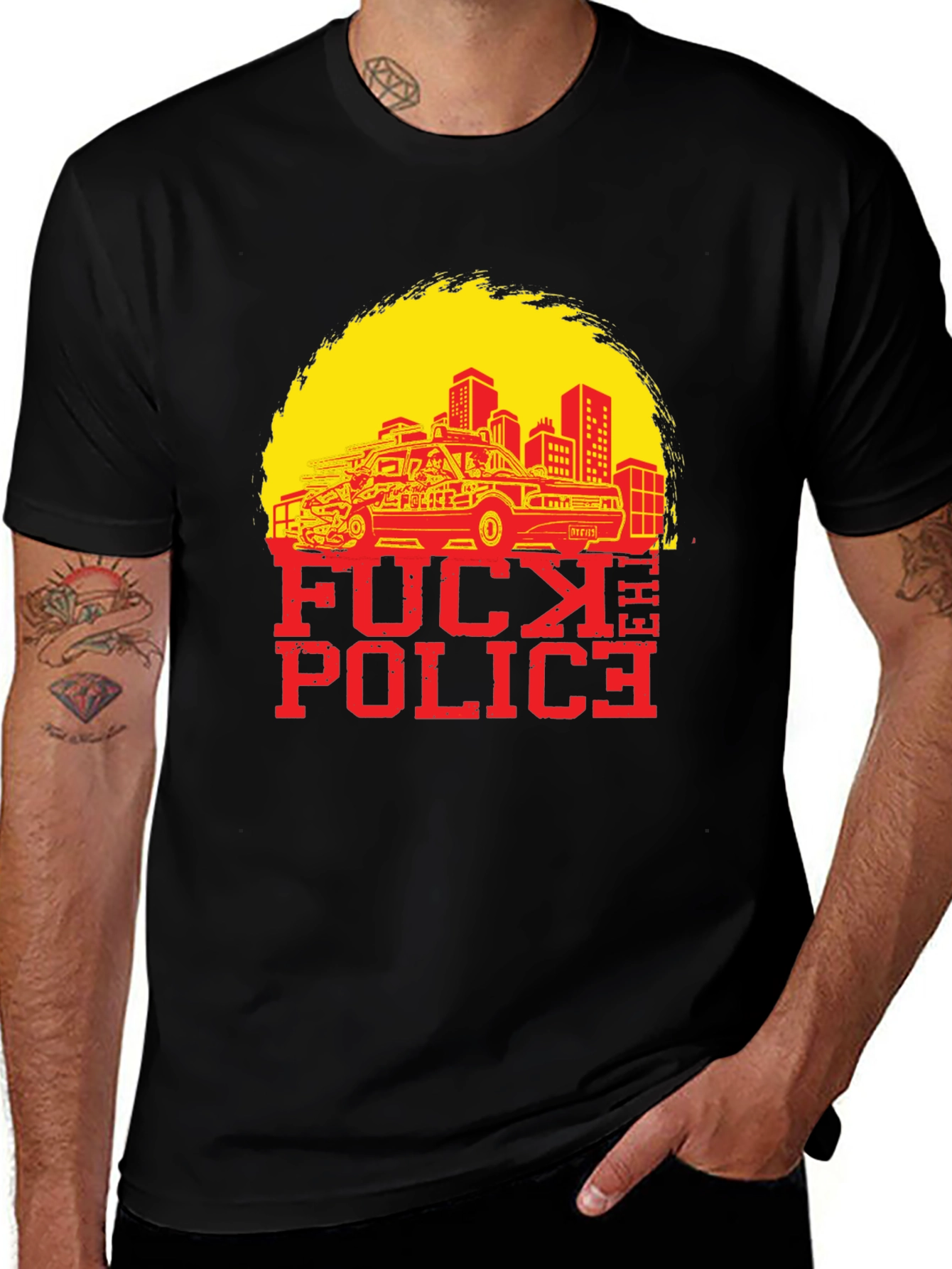 Variant 19 of Anti-Police T-Shirt - Graphic Tee