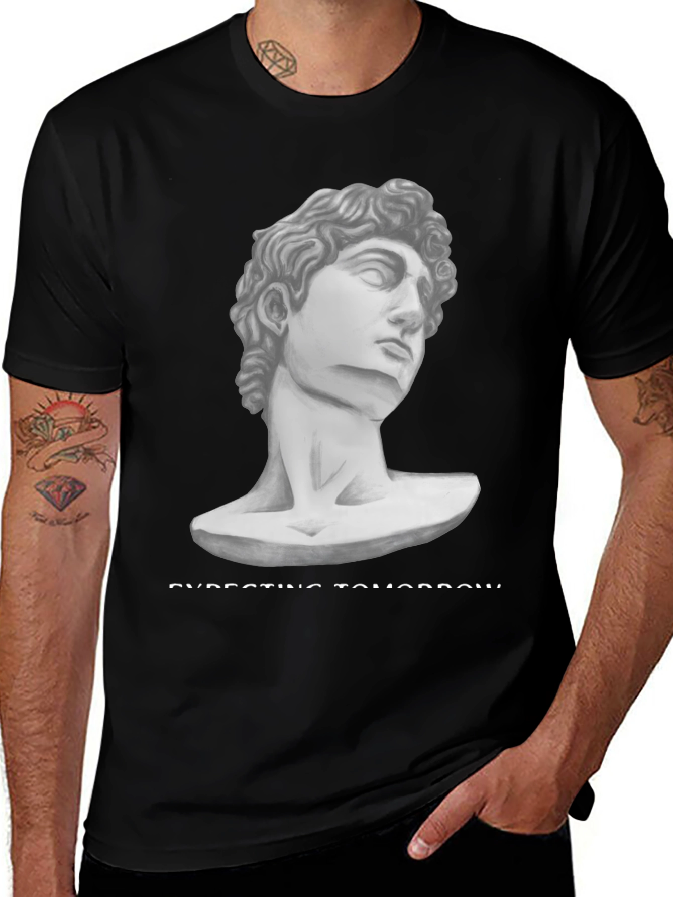 Variant 30 of Classical Statue Graphic T-Shirt - Modern Style
