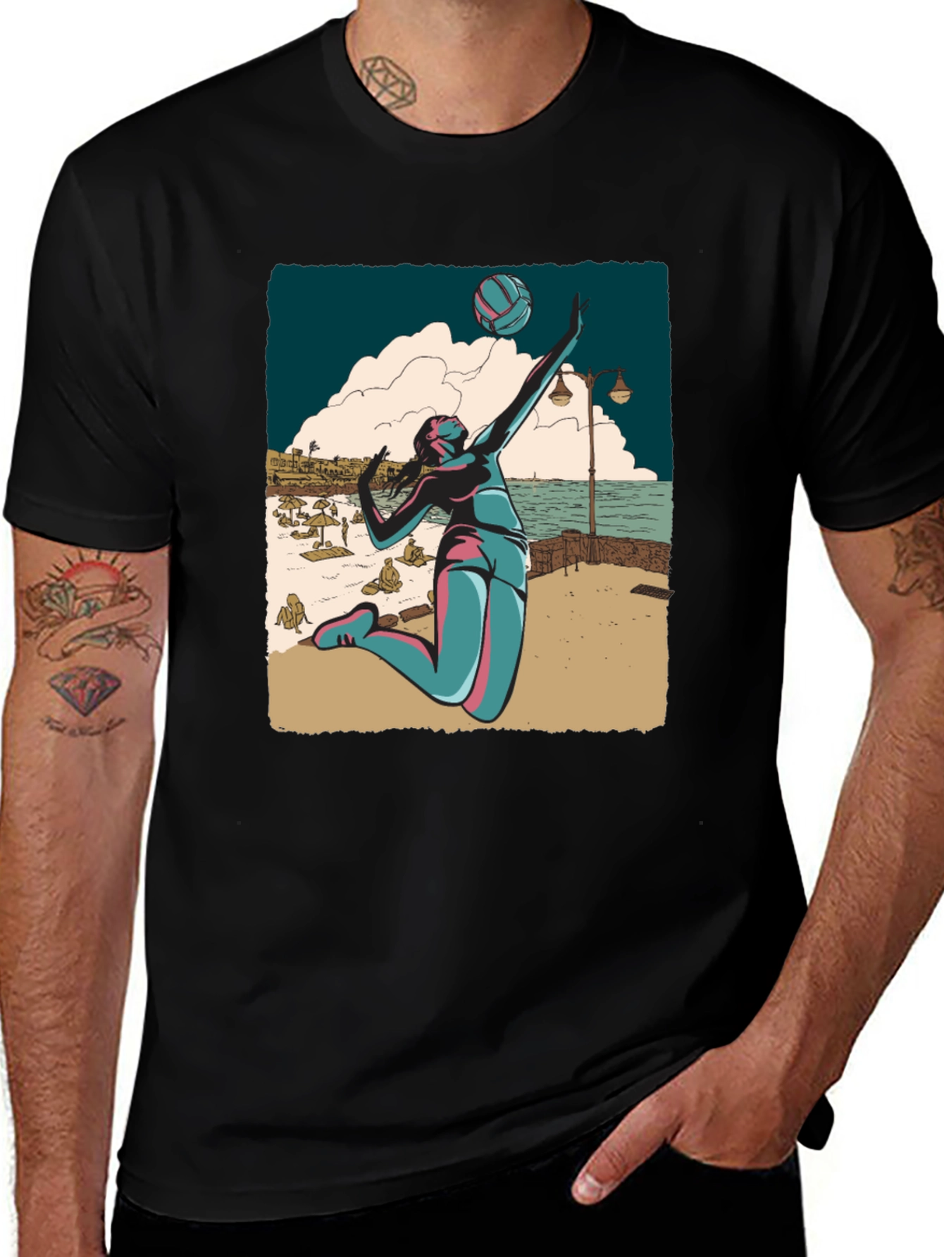 Variant 23 of Beach Volleyball T-Shirt - Stylish Graphic Tee