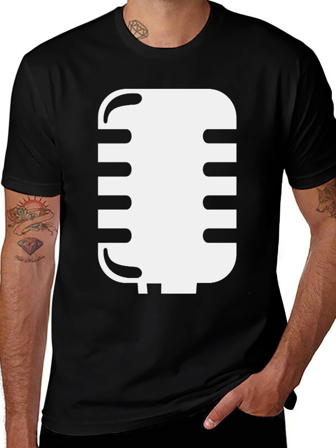 Variant 12 of Retro Microphone Graphic T-Shirt