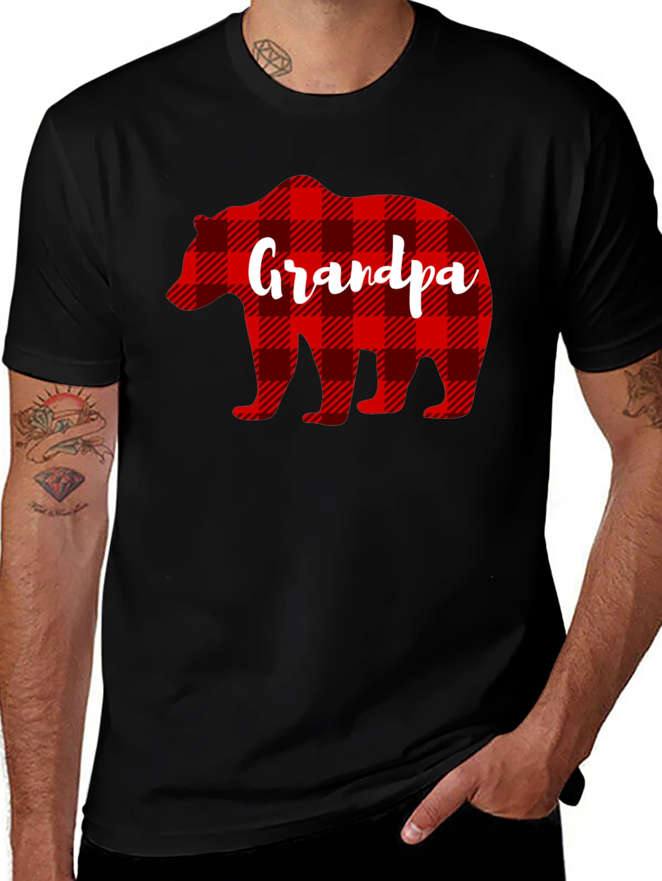 Grandpa Bear Plaid Shirt - Father's Day Gift