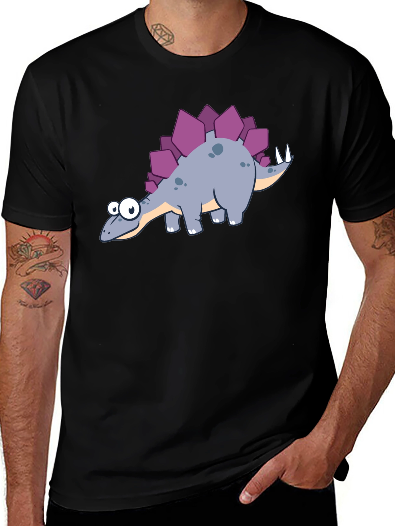 Variant 26 of Cartoon Stegosaurus T-Shirt