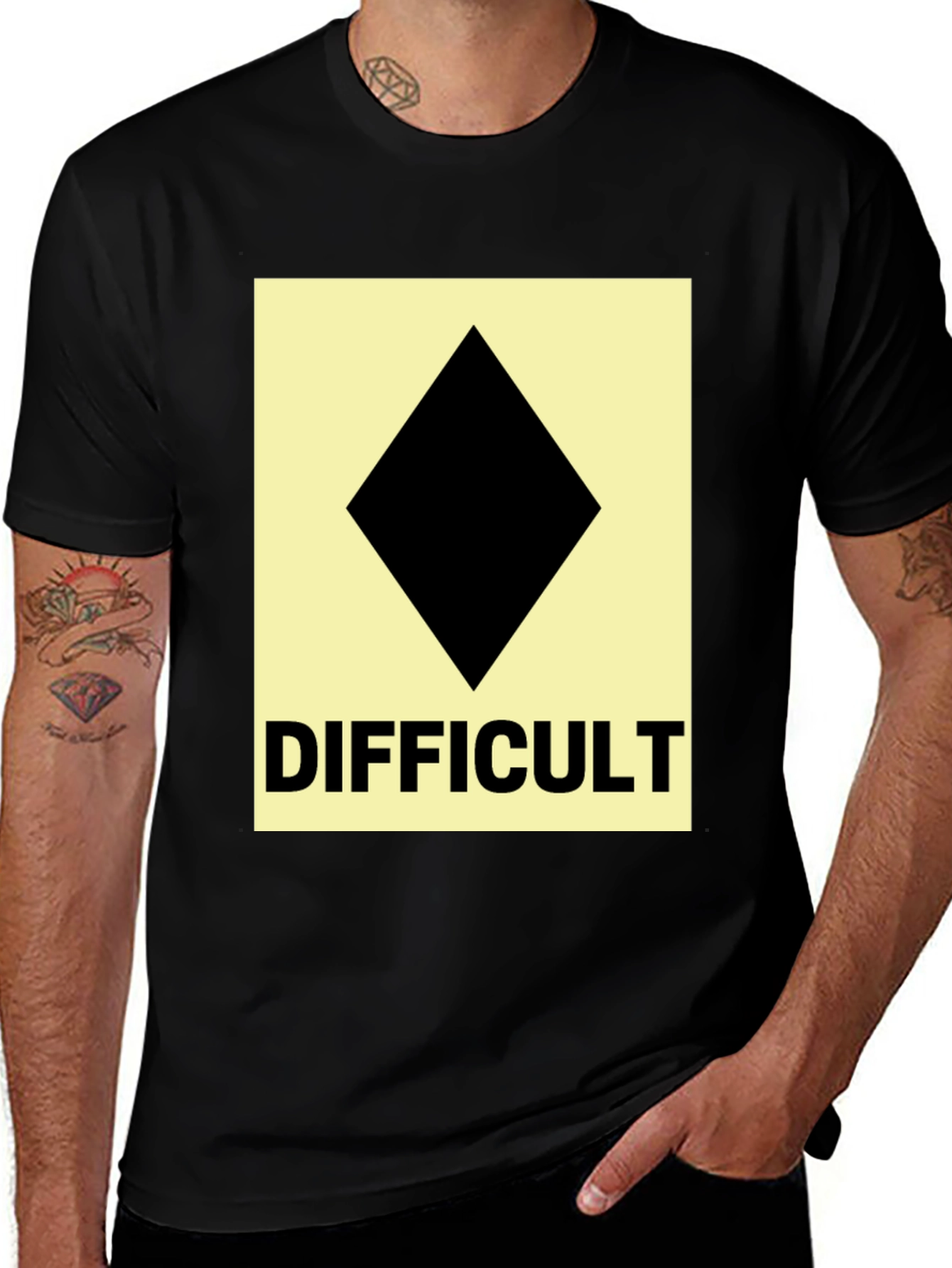 Variant 22 of Difficult Ski Run Diamond Tee