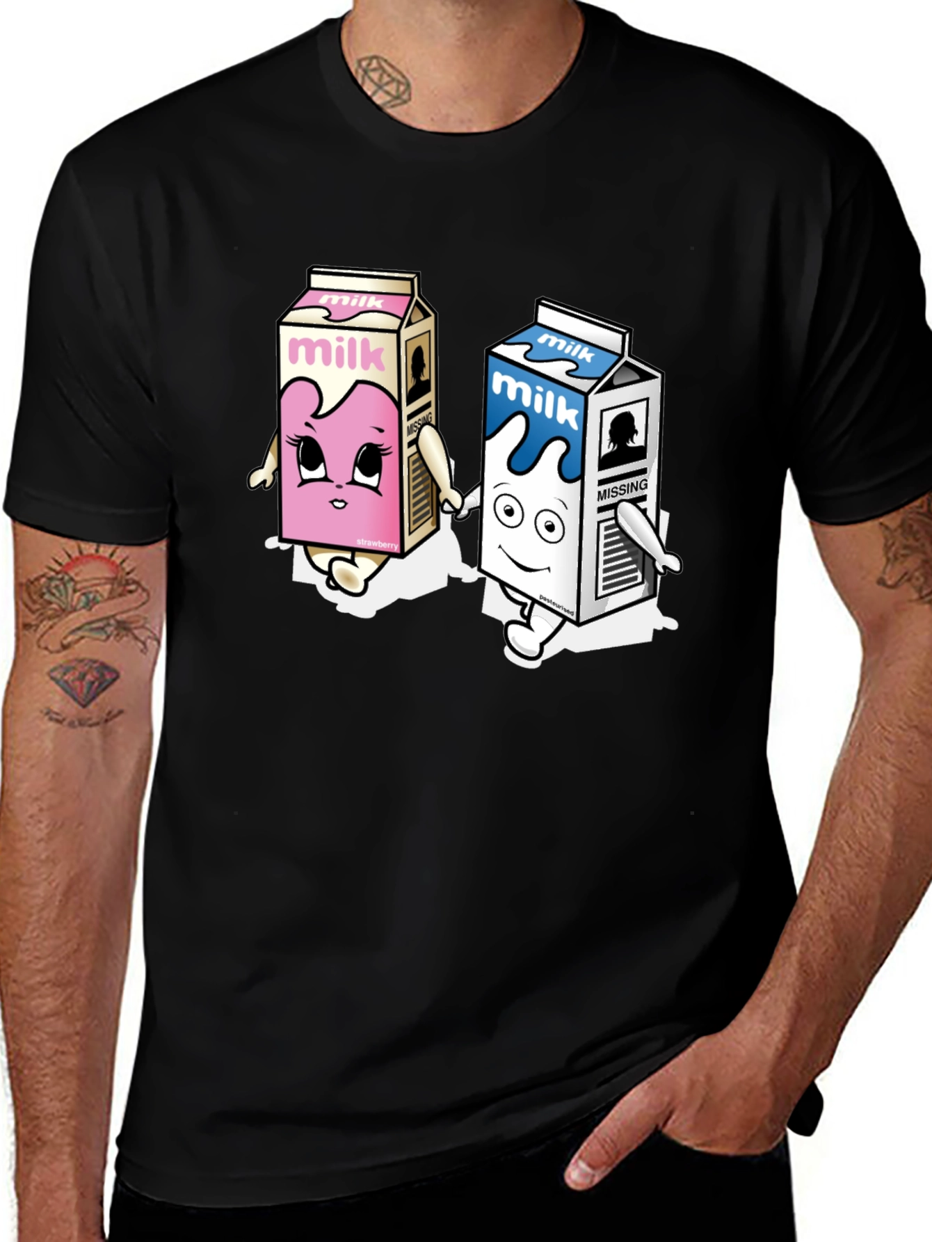 Variant 29 of Cartoon Milk Carton Graphic T-Shirt