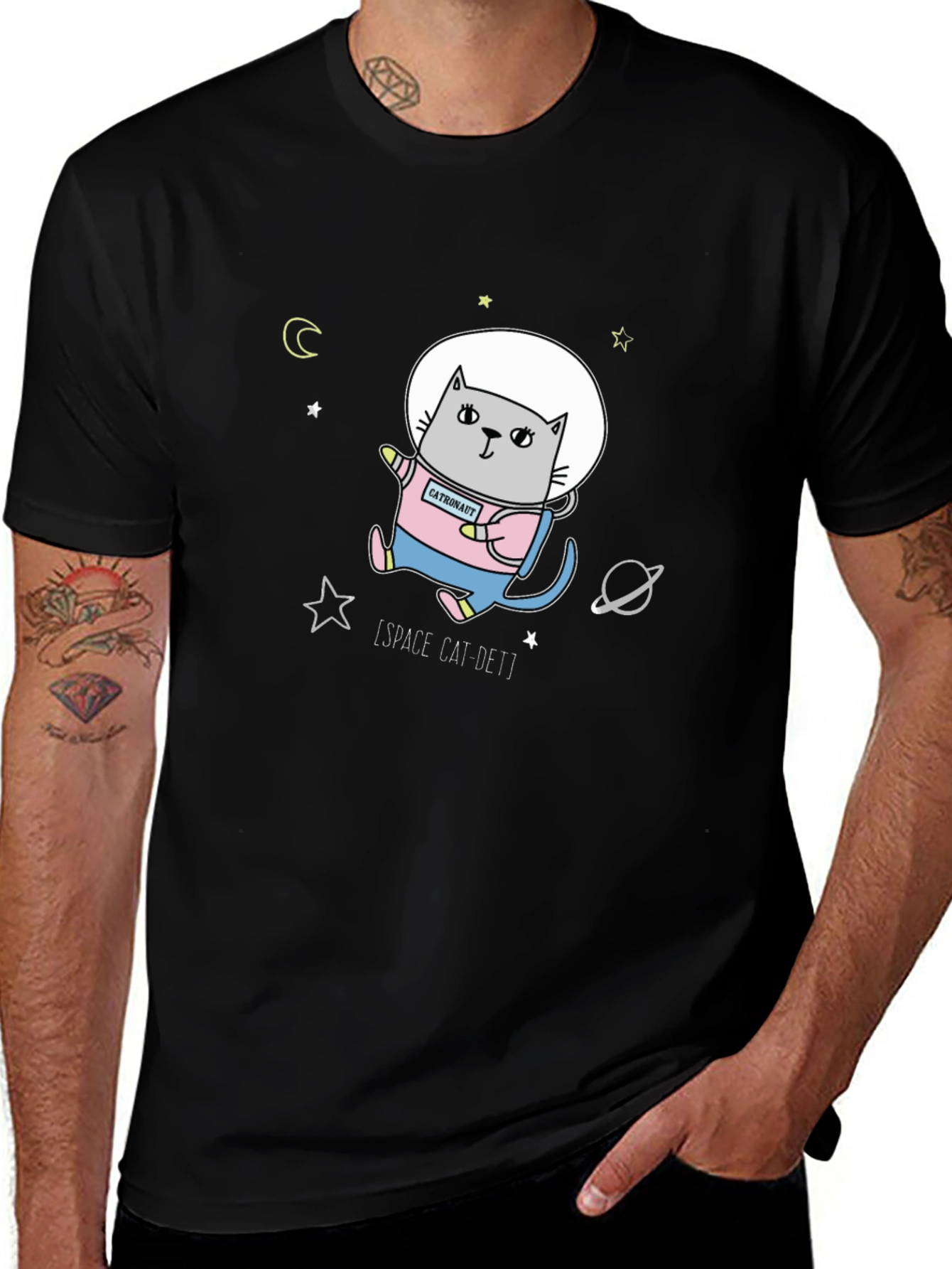 Variant 22 of Space Cat Det T-Shirt - Astronaut Cat Design