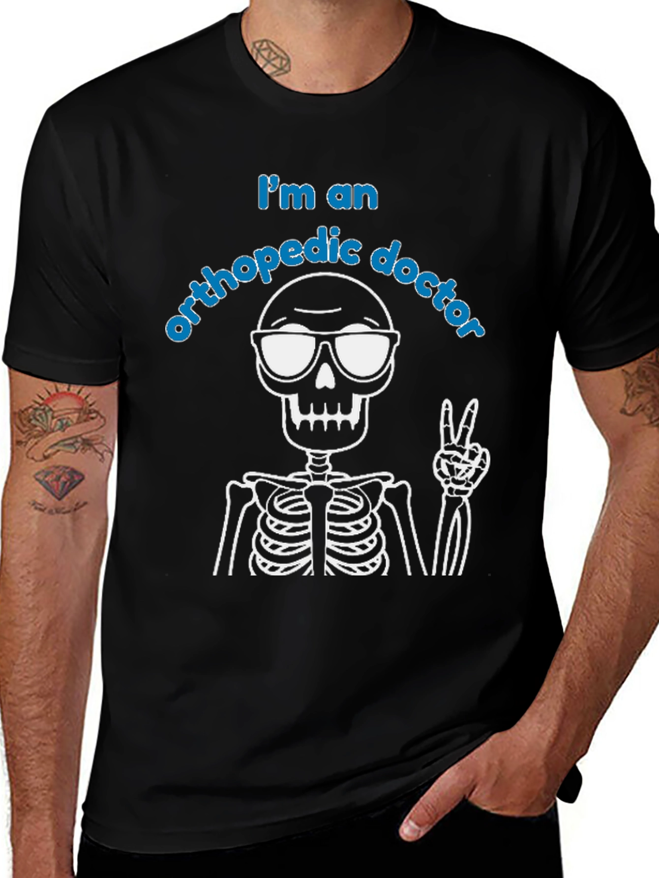 Variant 13 of Orthopedic Doctor Skeleton T-Shirt - Funny Medical Tee