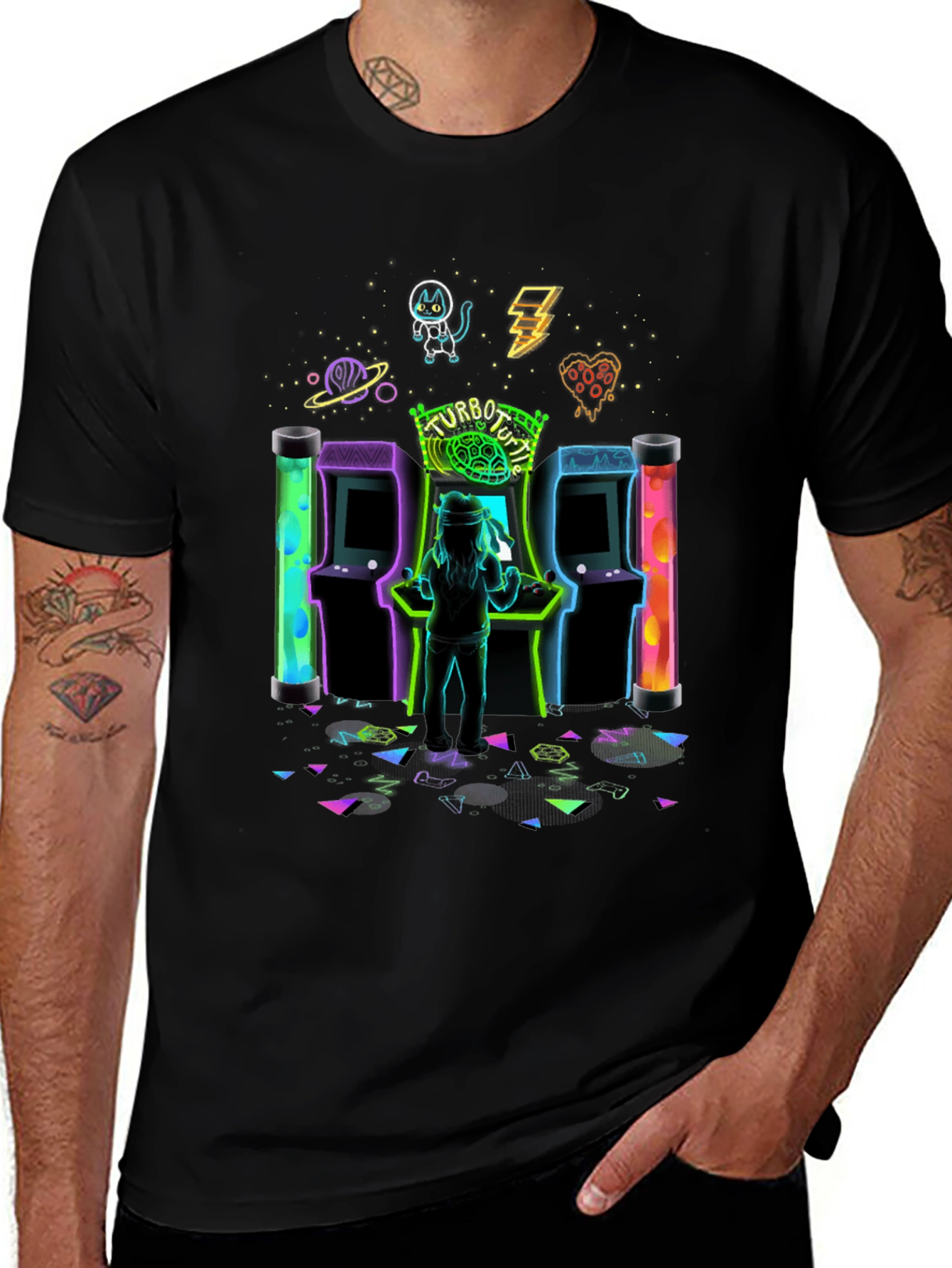 Variant 7 of Retro Arcade T-Shirt - Turbo Turtle Game