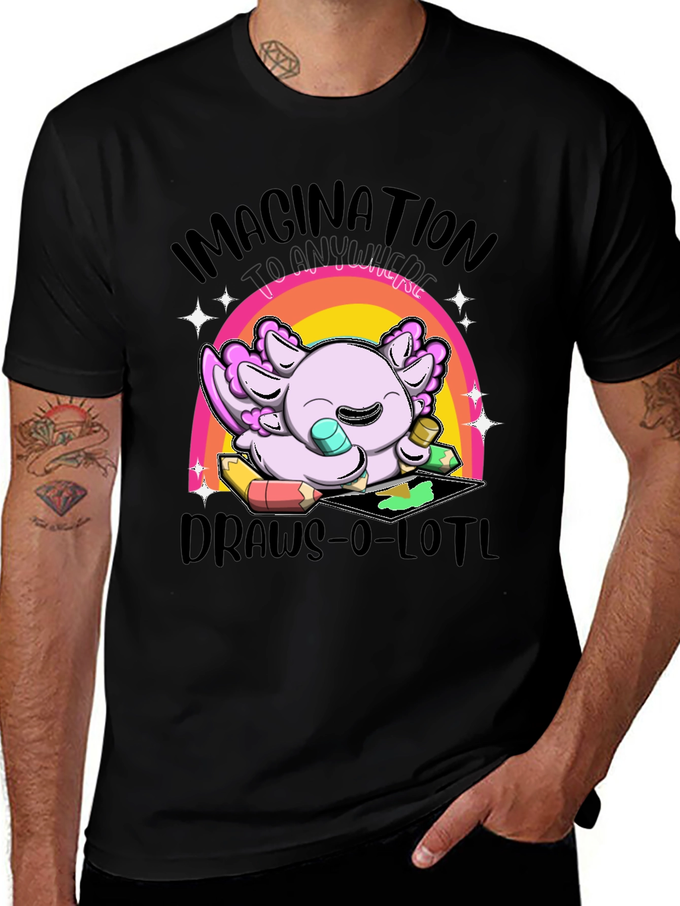 Variant 15 of Imagination Axolotl Graphic Tee