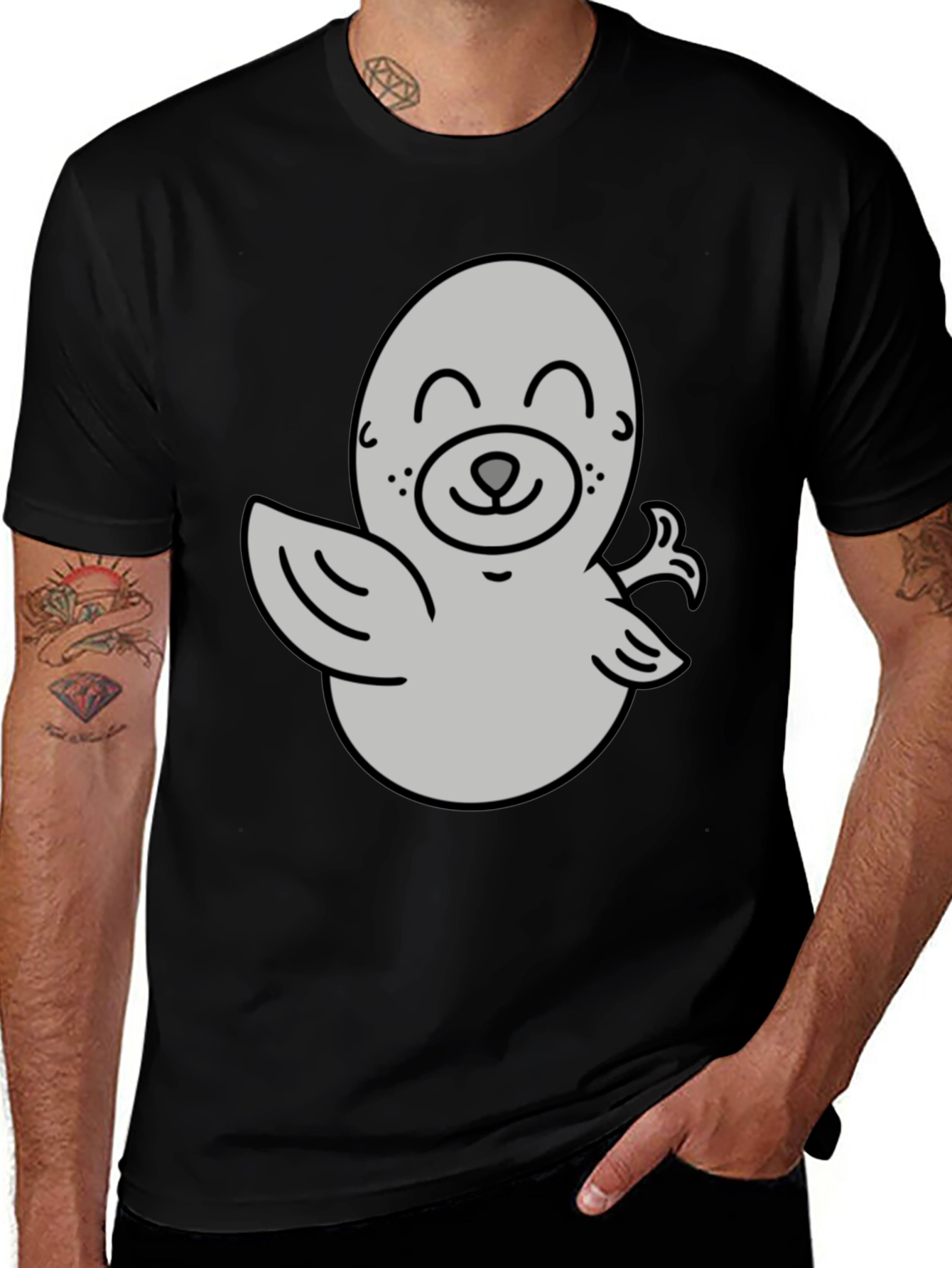 Variant 14 of Cute Cartoon Seal Graphic T-Shirt