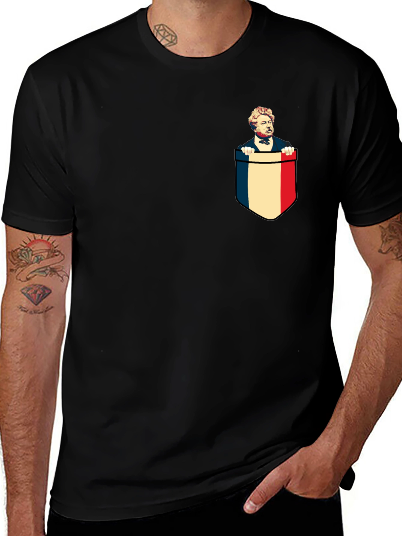 Variant 30 of French Flag Pocket T-Shirt