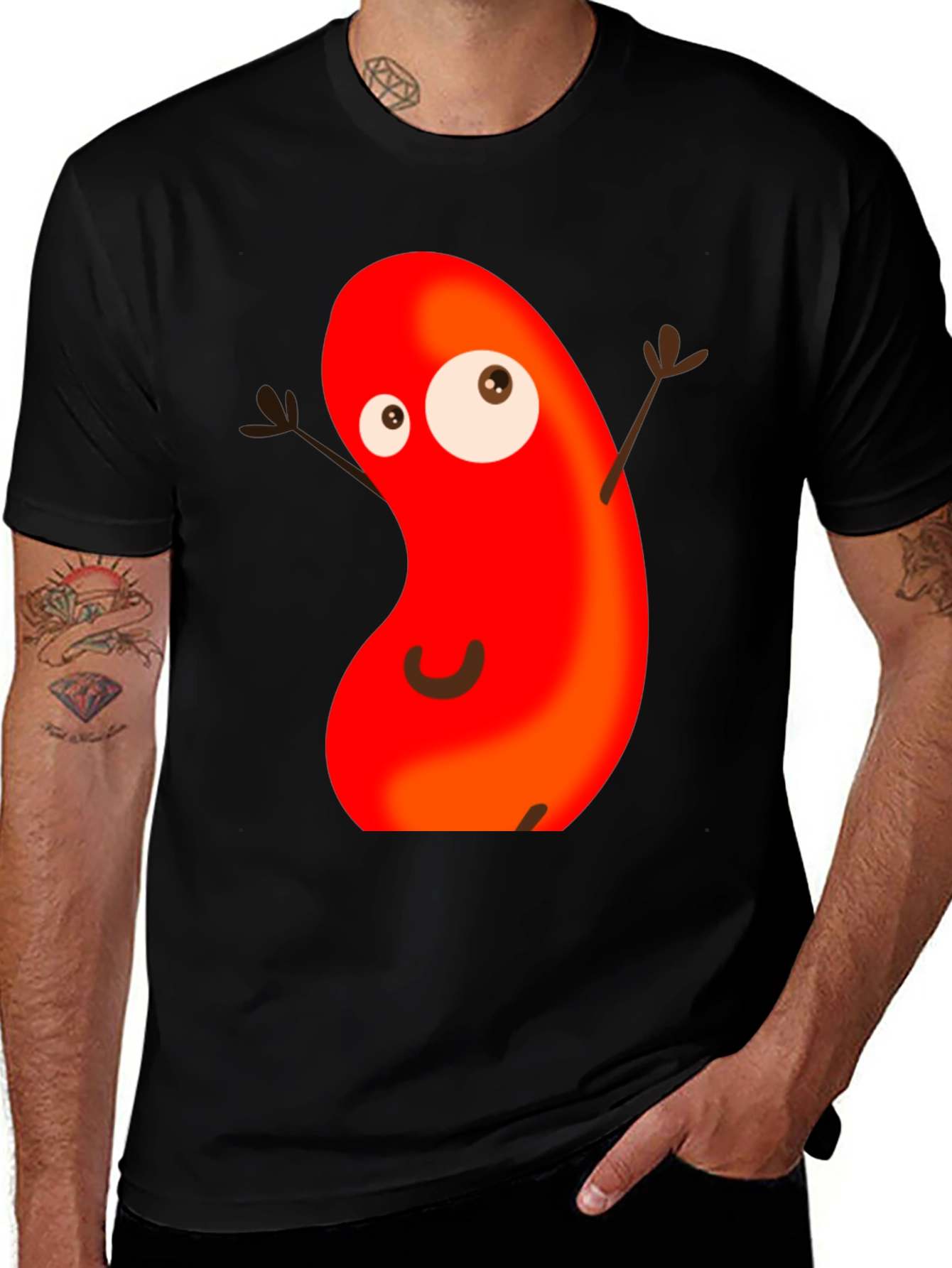 Variant 3 of Funny Bean Character Graphic Tee