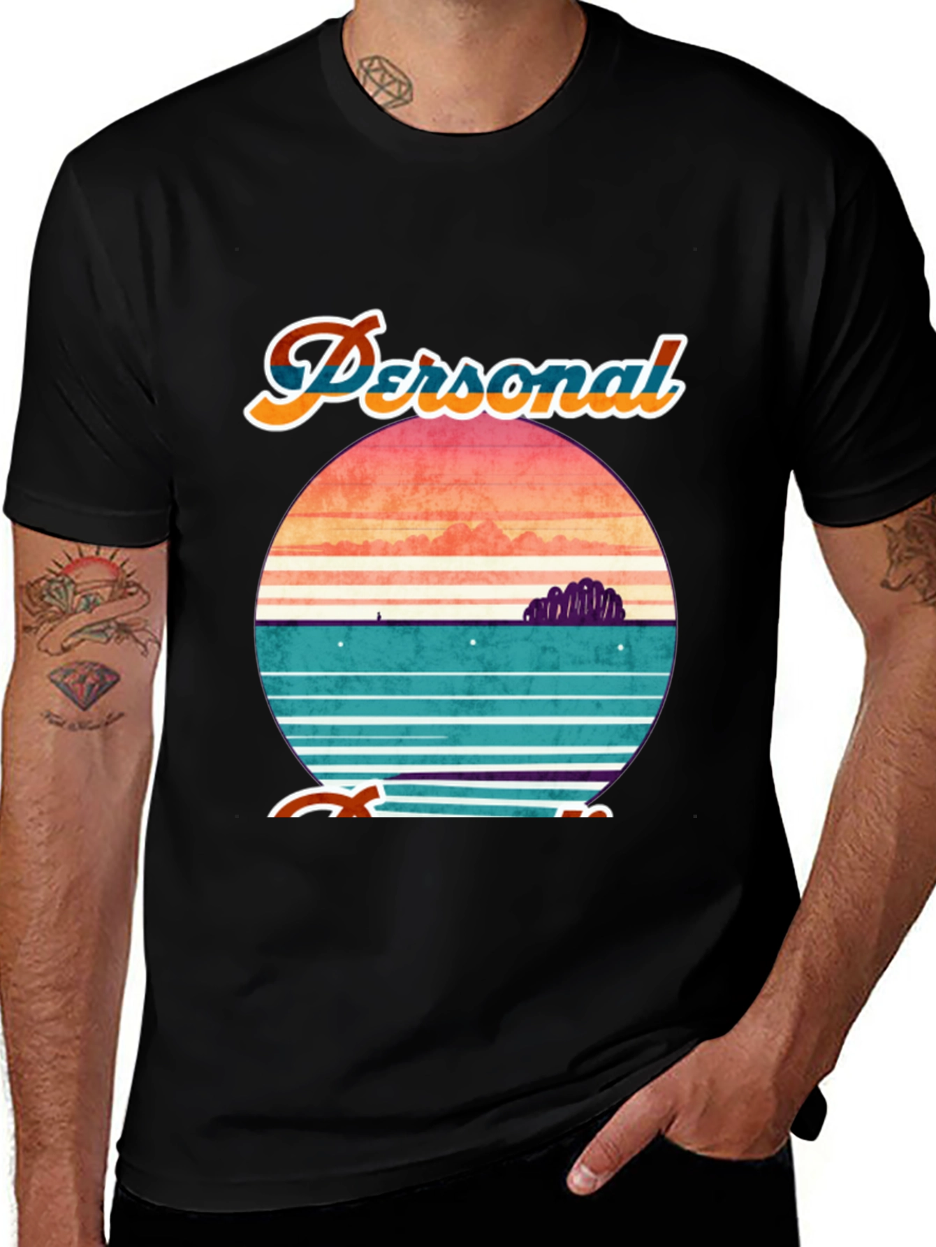 Variant 4 of Personal Caddy Black Graphic T-Shirt