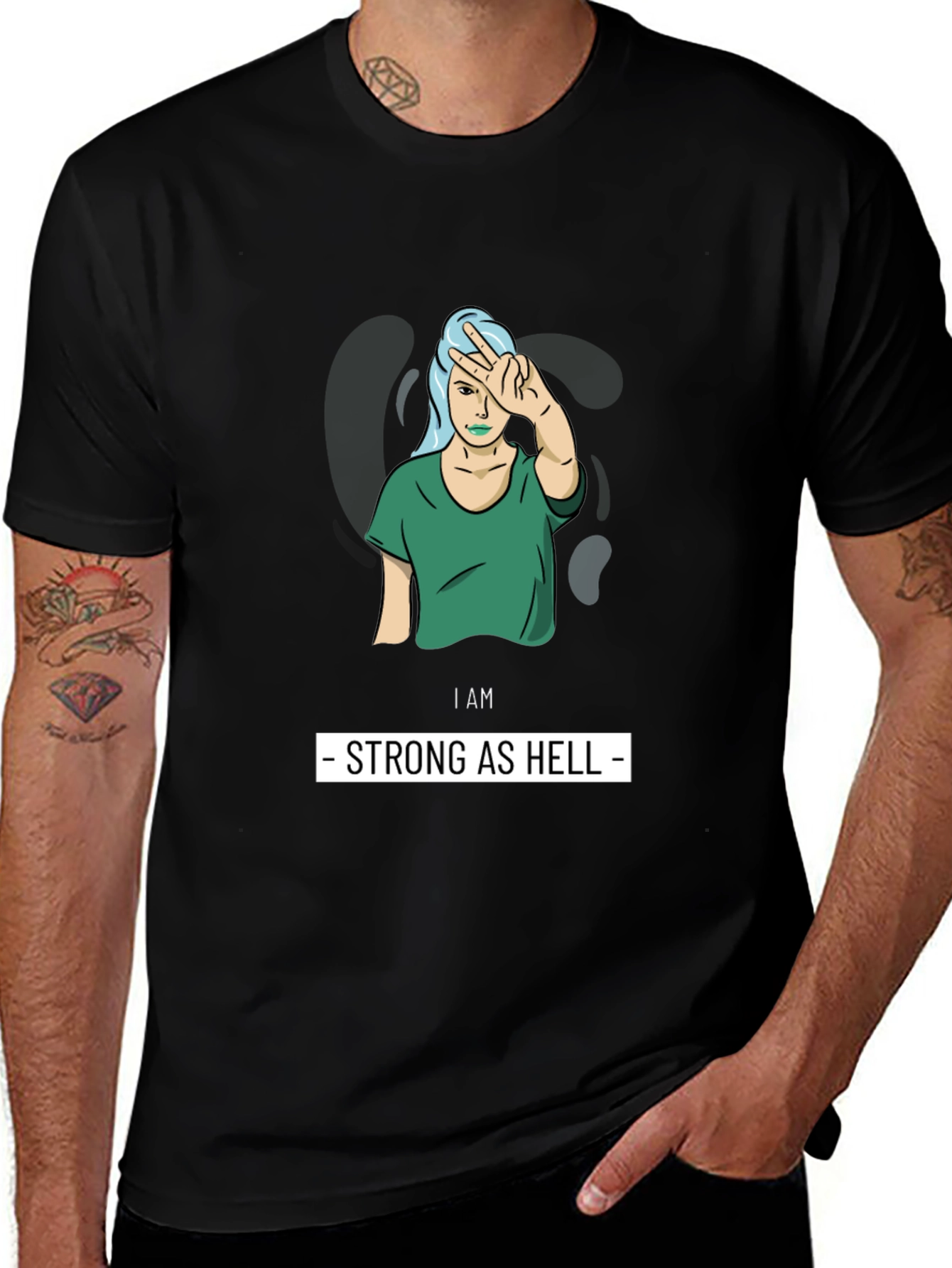 Variant 4 of I Am Strong As Hell Graphic Tee