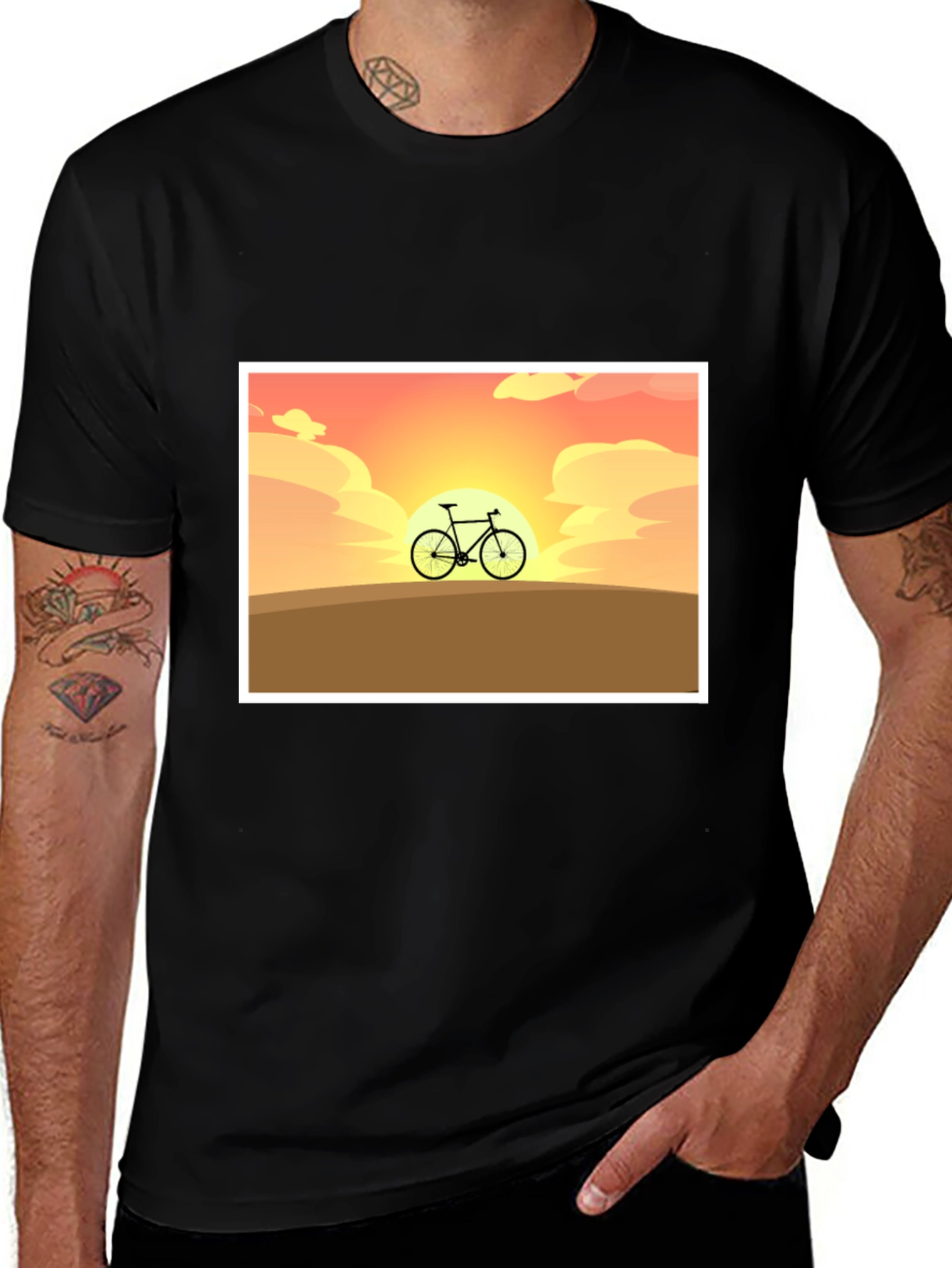 Variant 15 of Sunset Bike Graphic Tee