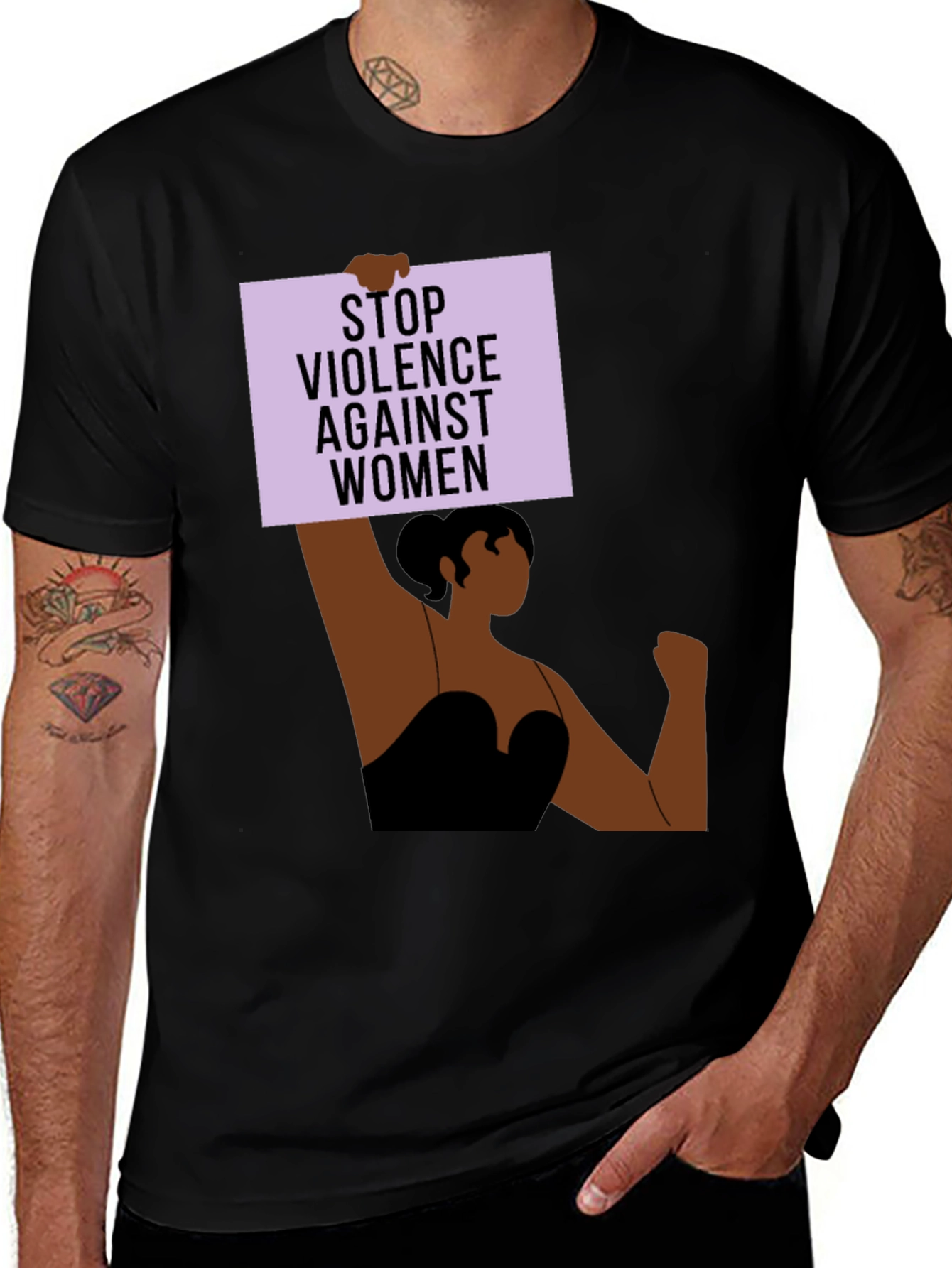 Variant 18 of Stop Violence Against Women T-Shirt