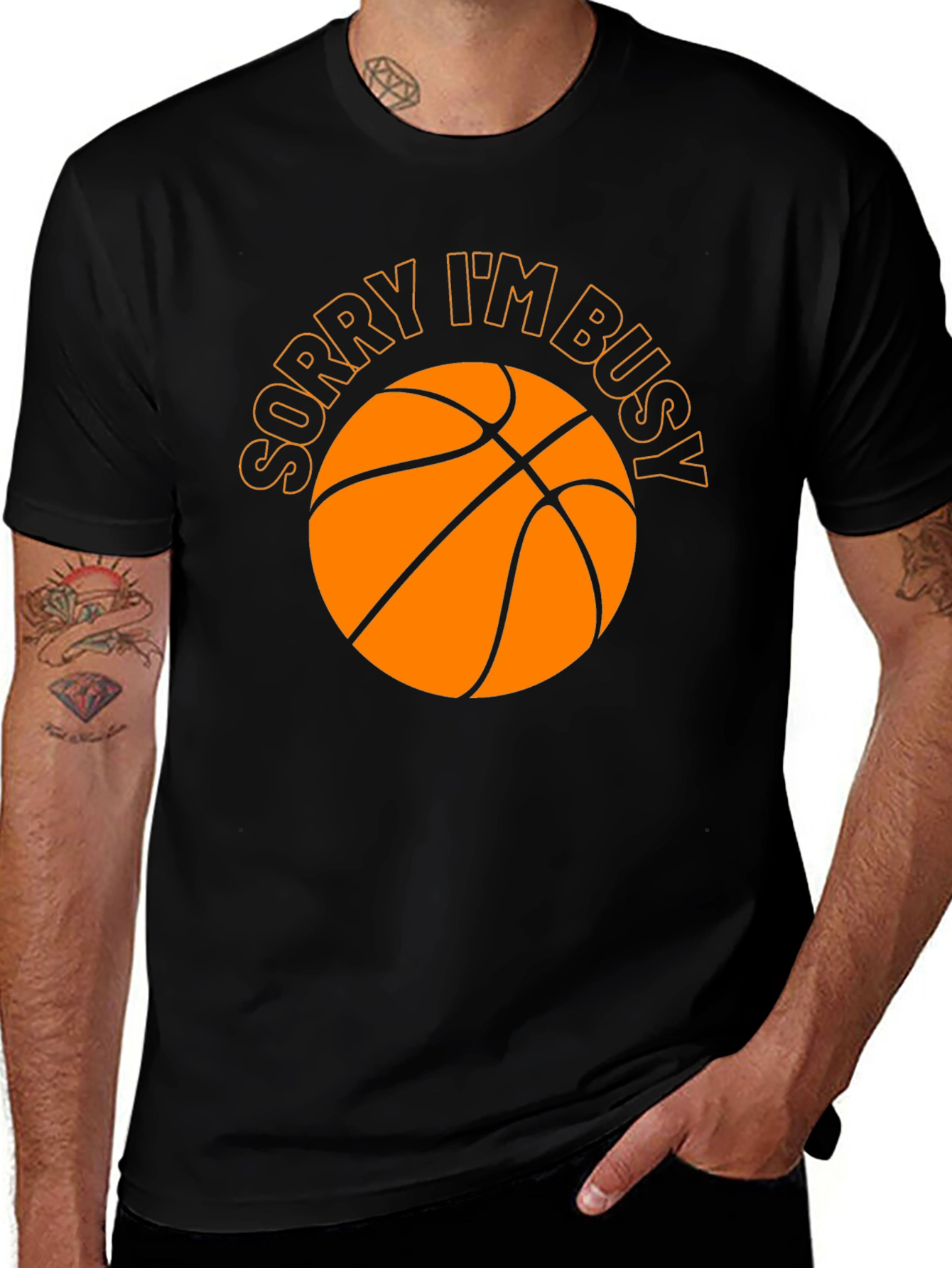 Variant 16 of Sorry I'm Busy Basketball Graphic Tee