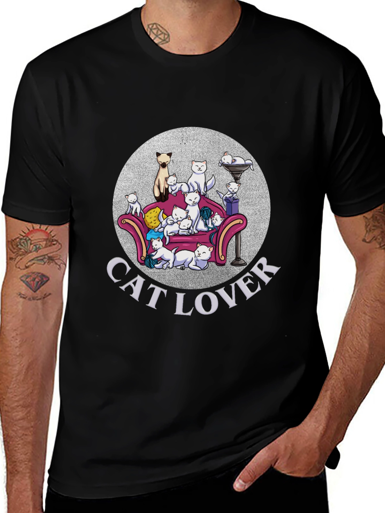 Variant 11 of Cat Lover Graphic Tee - Soft Cotton Blend