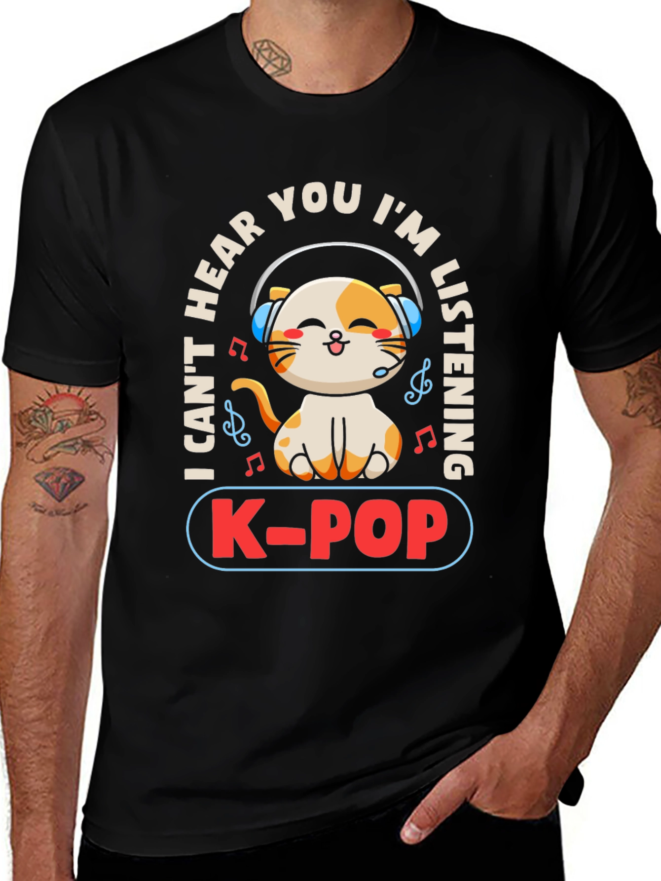 K-POP Cat Lover T-Shirt - I Can't Hear You
